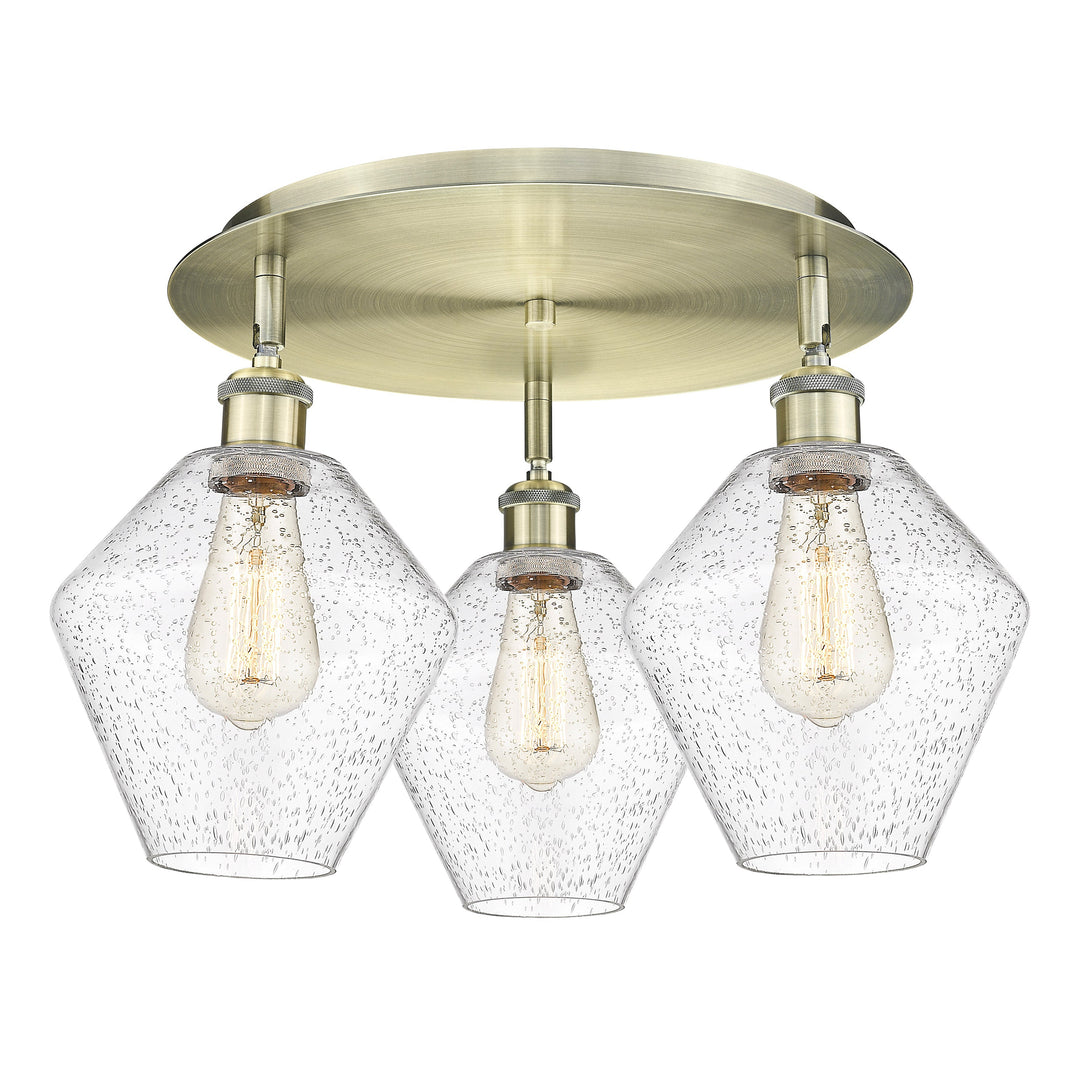 Innovations Downtown Urban 516-3C-AB-G654-8 Ceiling Light - Antique Brass