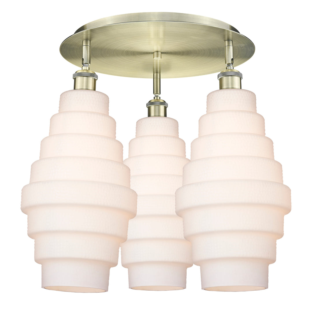 Innovations Downtown Urban 516-3C-AB-G671-8 Ceiling Light - Antique Brass