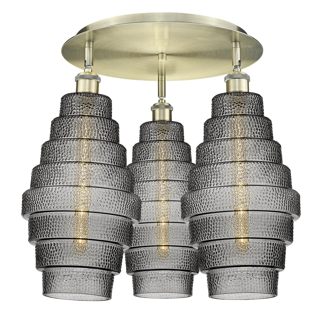 Innovations Downtown Urban 516-3C-AB-G673-8 Ceiling Light - Antique Brass