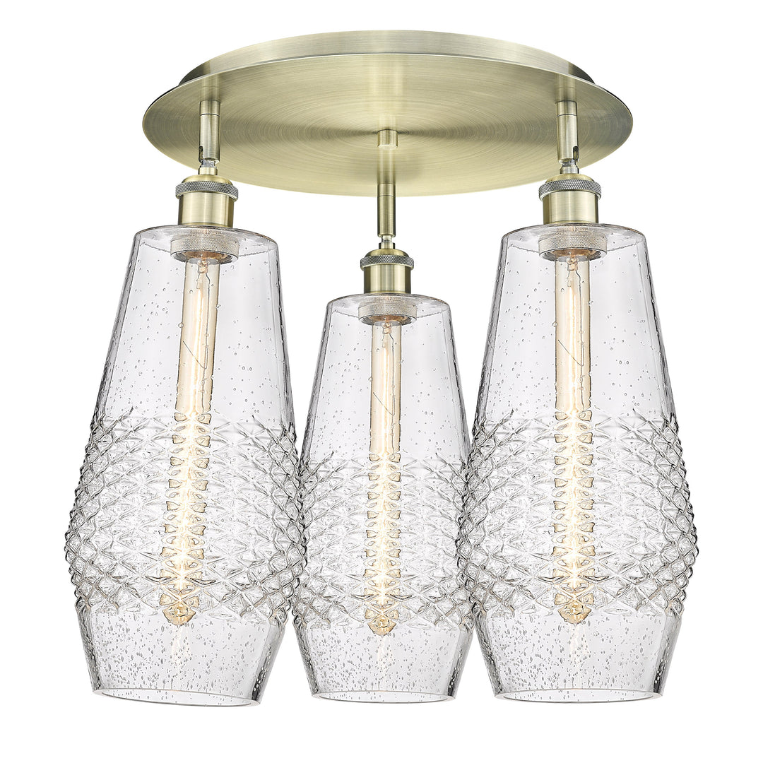 Innovations Downtown Urban 516-3C-AB-G684-7 Ceiling Light - Antique Brass