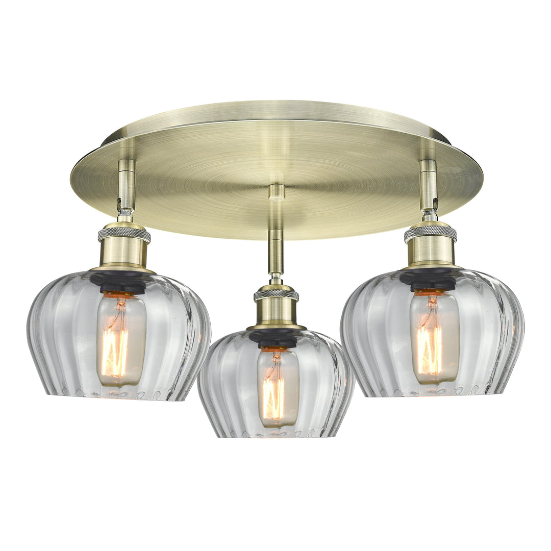 Innovations Downtown Urban 516-3C-AB-G92 Ceiling Light - Antique Brass