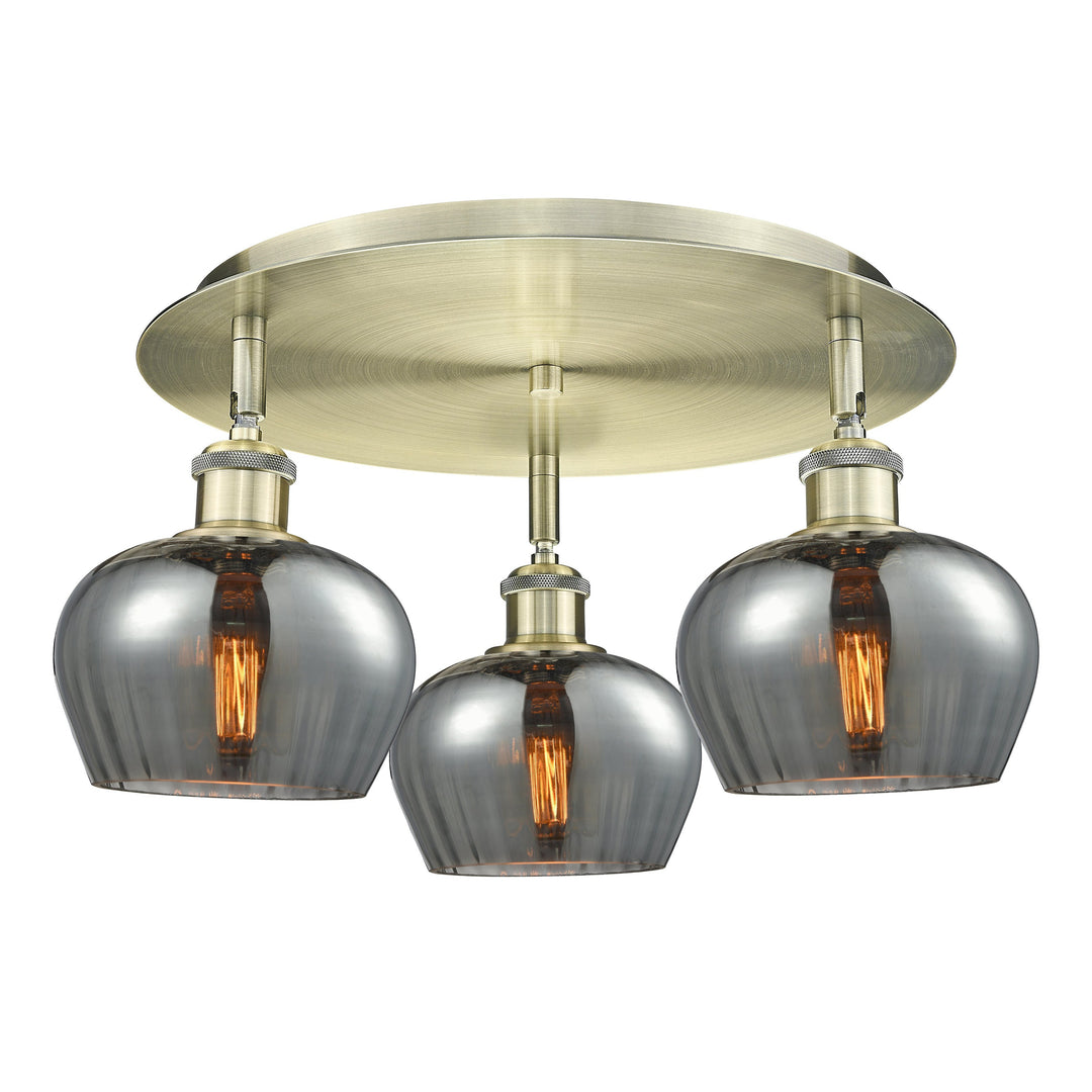 Innovations Downtown Urban 516-3C-AB-G93 Ceiling Light - Antique Brass