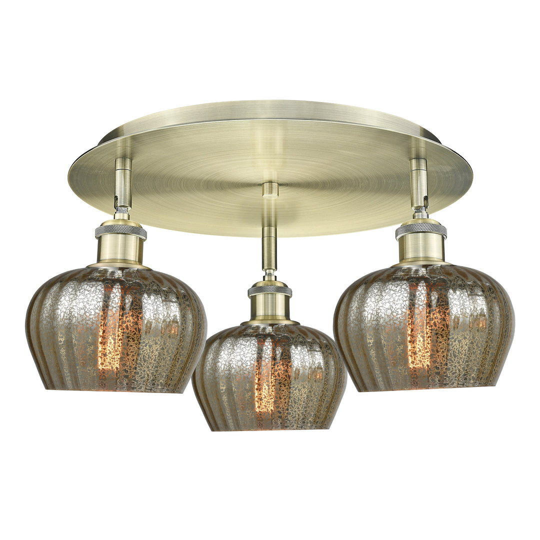 Innovations Downtown Urban 516-3C-AB-G96 Ceiling Light - Antique Brass