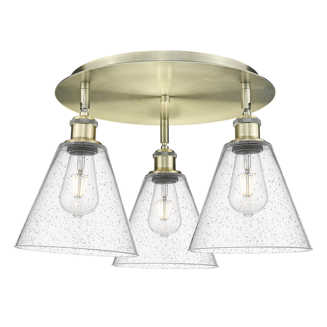 Innovations Downtown Urban 516-3C-AB-GBC-84 Ceiling Light - Antique Brass
