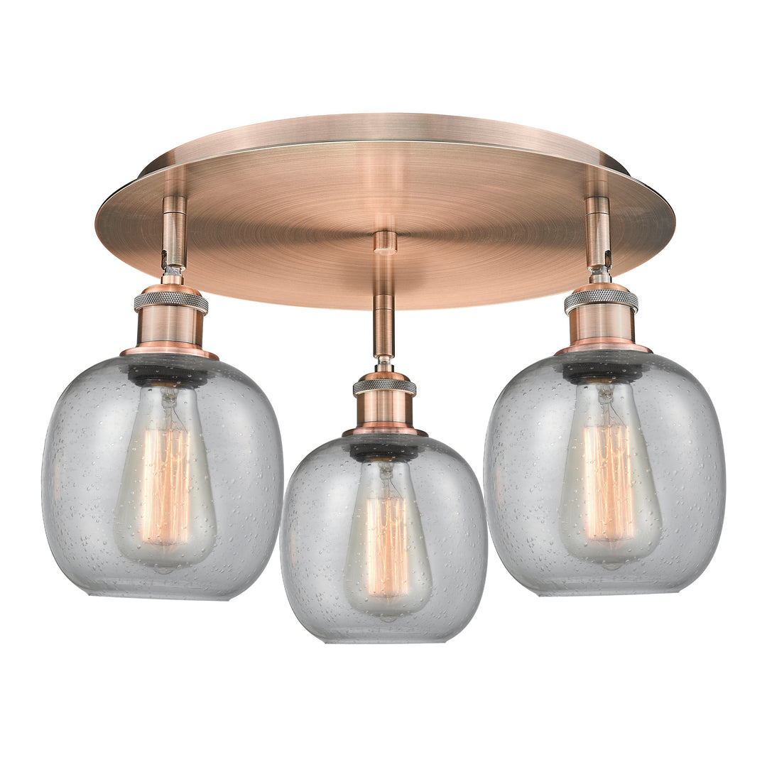 Innovations Downtown Urban 516-3C-AC-G104 Ceiling Light - Antique Copper
