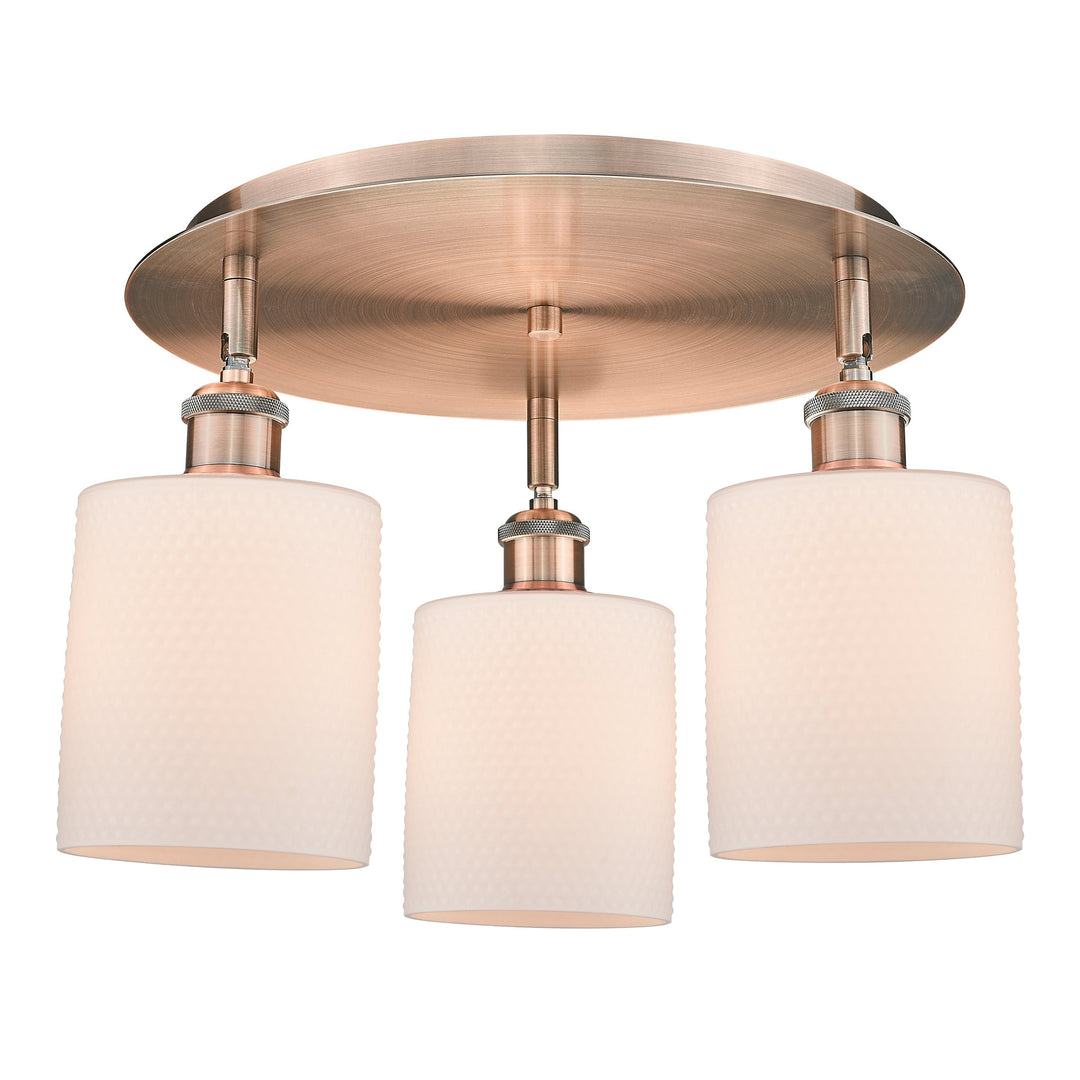Innovations Downtown Urban 516-3C-AC-G111 Ceiling Light - Antique Copper