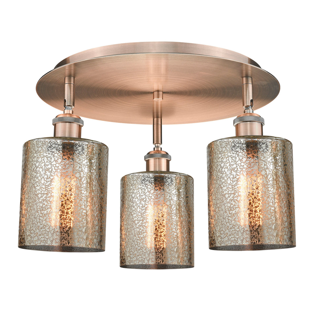 Innovations Downtown Urban 516-3C-AC-G116 Ceiling Light - Antique Copper