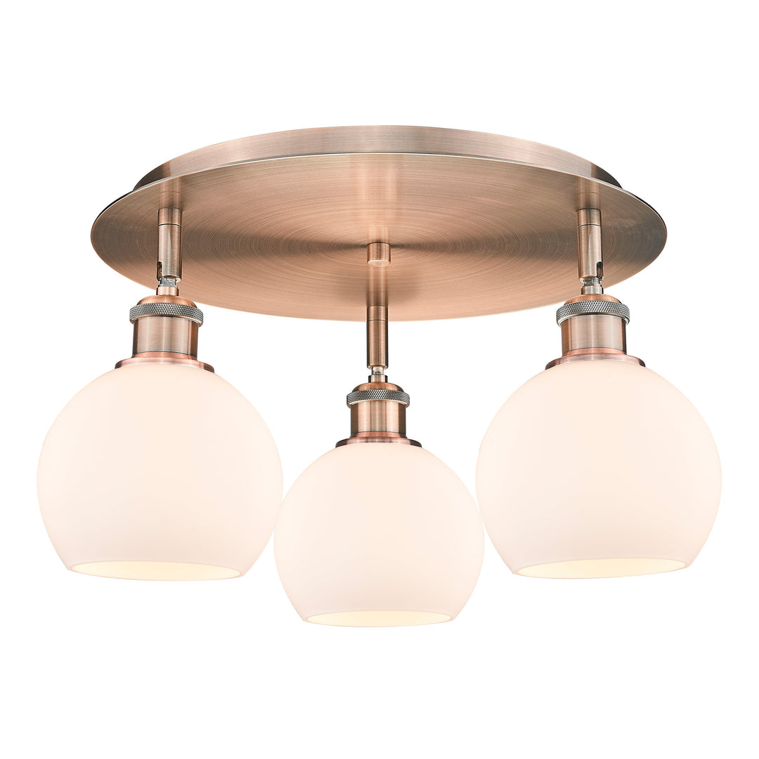 Innovations Downtown Urban 516-3C-AC-G121-6 Ceiling Light - Antique Copper