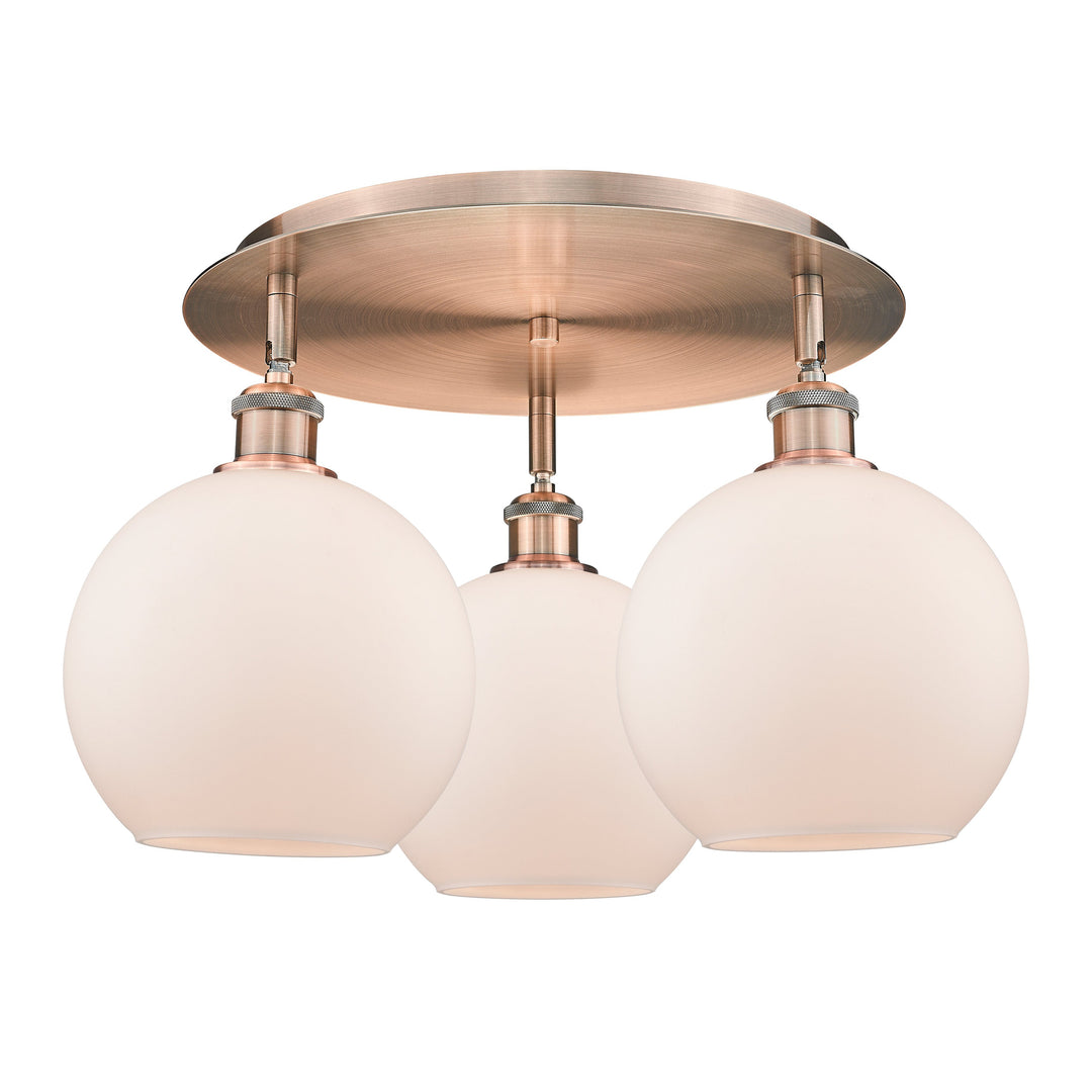 Innovations Downtown Urban 516-3C-AC-G121-8 Ceiling Light - Antique Copper