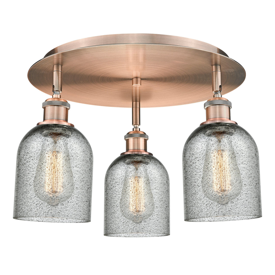 Innovations Downtown Urban 516-3C-AC-G257 Ceiling Light - Antique Copper