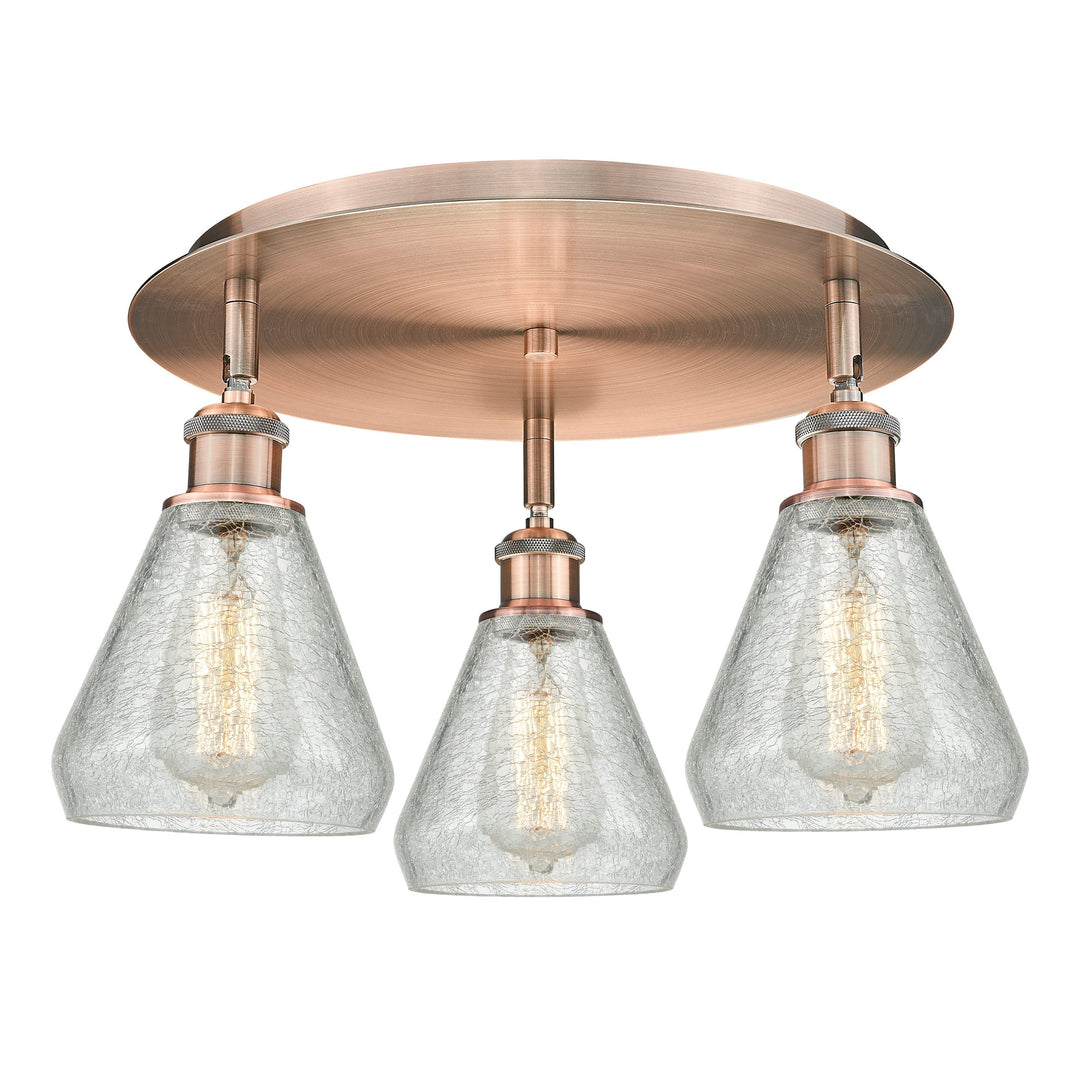 Innovations Downtown Urban 516-3C-AC-G275 Ceiling Light - Antique Copper