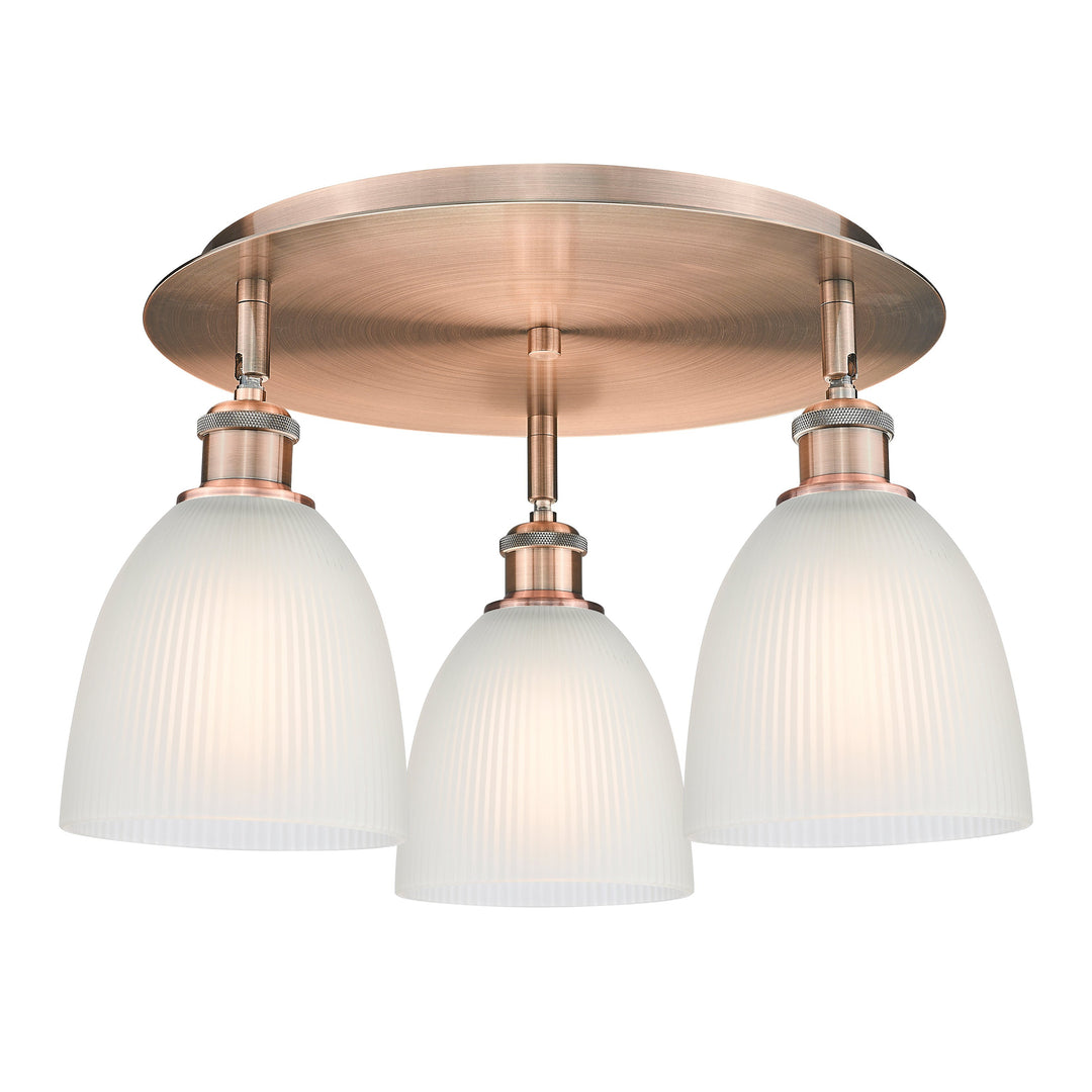 Innovations Downtown Urban 516-3C-AC-G381 Ceiling Light - Antique Copper
