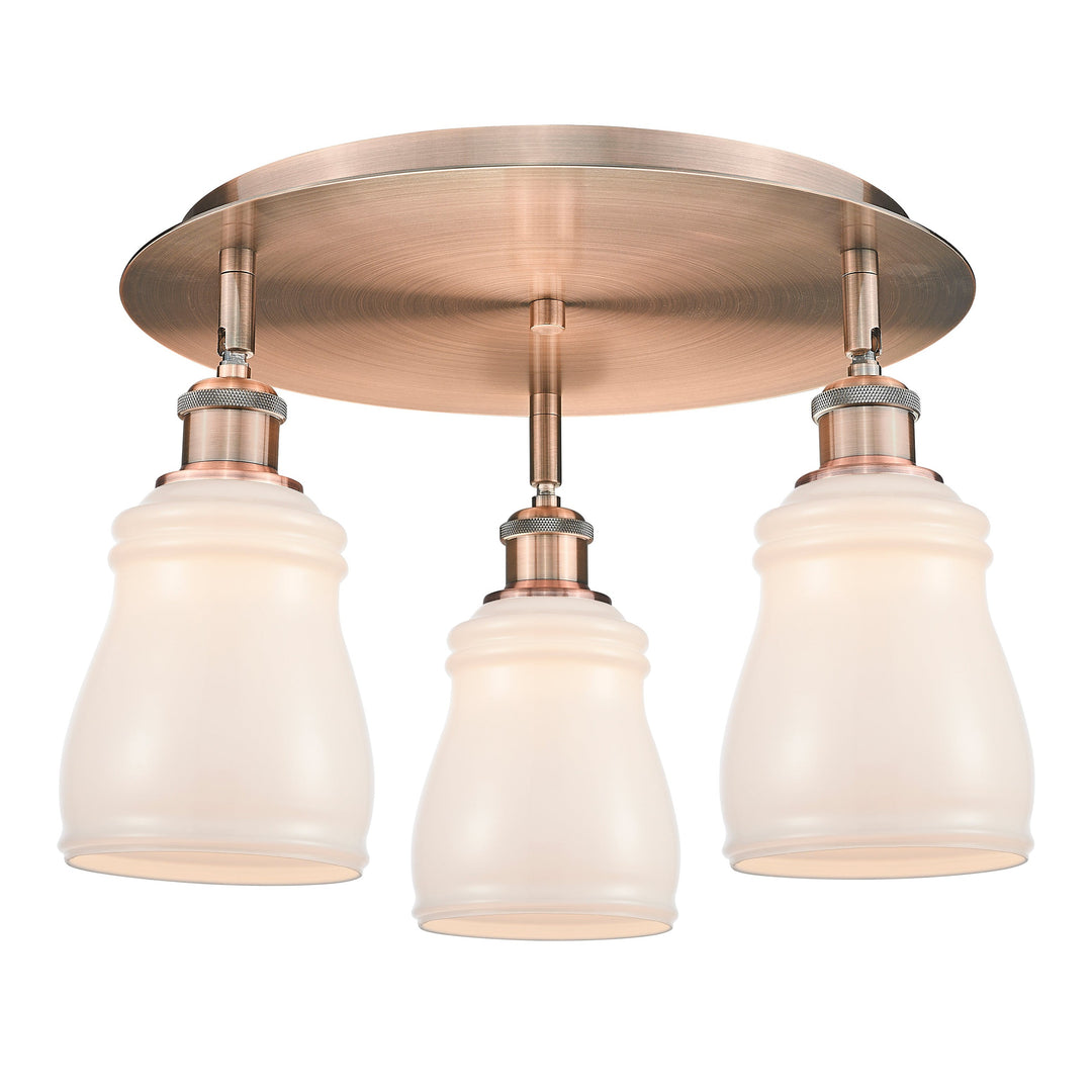 Innovations Downtown Urban 516-3C-AC-G391 Ceiling Light - Antique Copper
