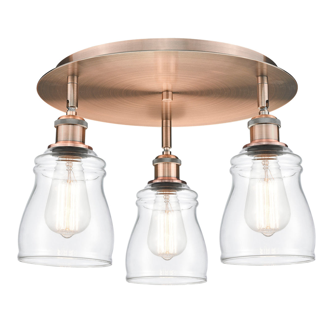 Innovations Downtown Urban 516-3C-AC-G392 Ceiling Light - Antique Copper