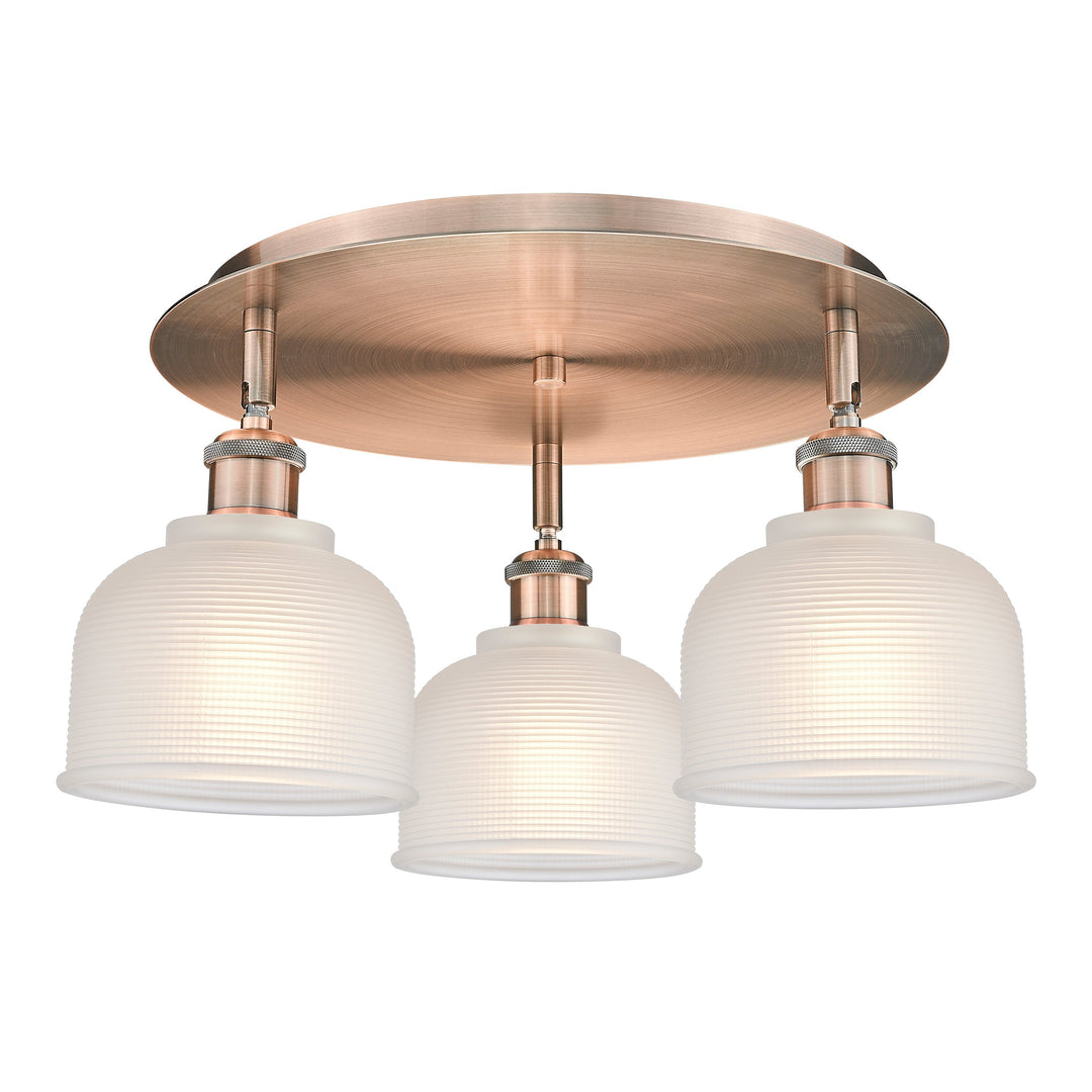 Innovations Downtown Urban 516-3C-AC-G411 Ceiling Light - Antique Copper