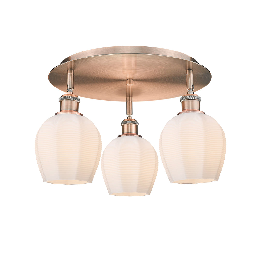 Innovations Downtown Urban 516-3C-AC-G461-6 Ceiling Light - Antique Copper