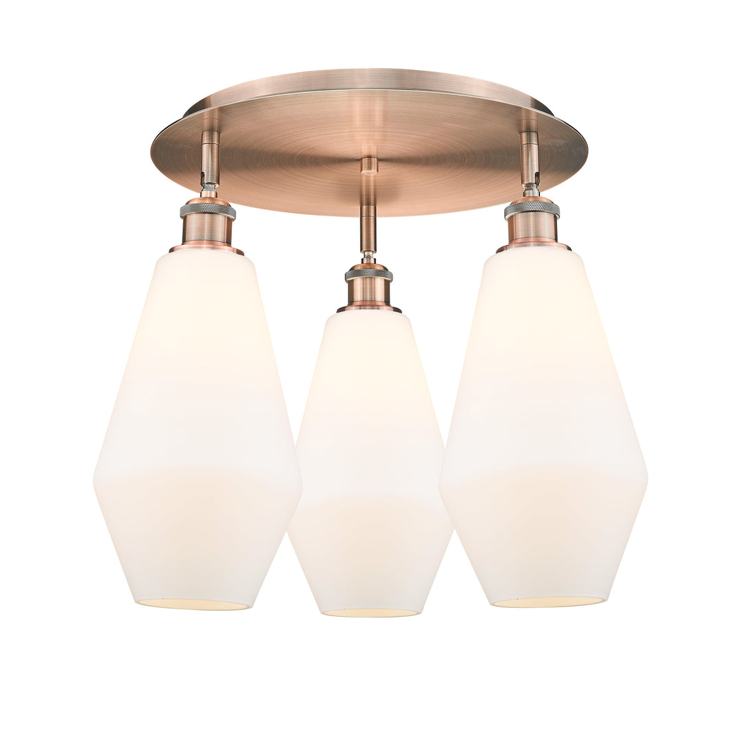 Innovations Downtown Urban 516-3C-AC-G651-7 Ceiling Light - Antique Copper