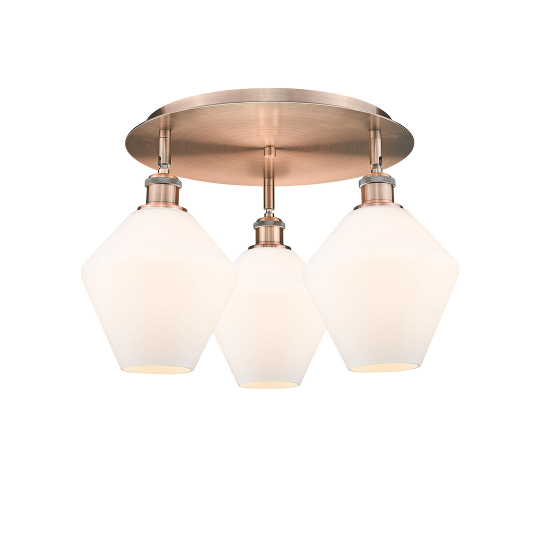 Innovations Downtown Urban 516-3C-AC-G651-8 Ceiling Light - Antique Copper