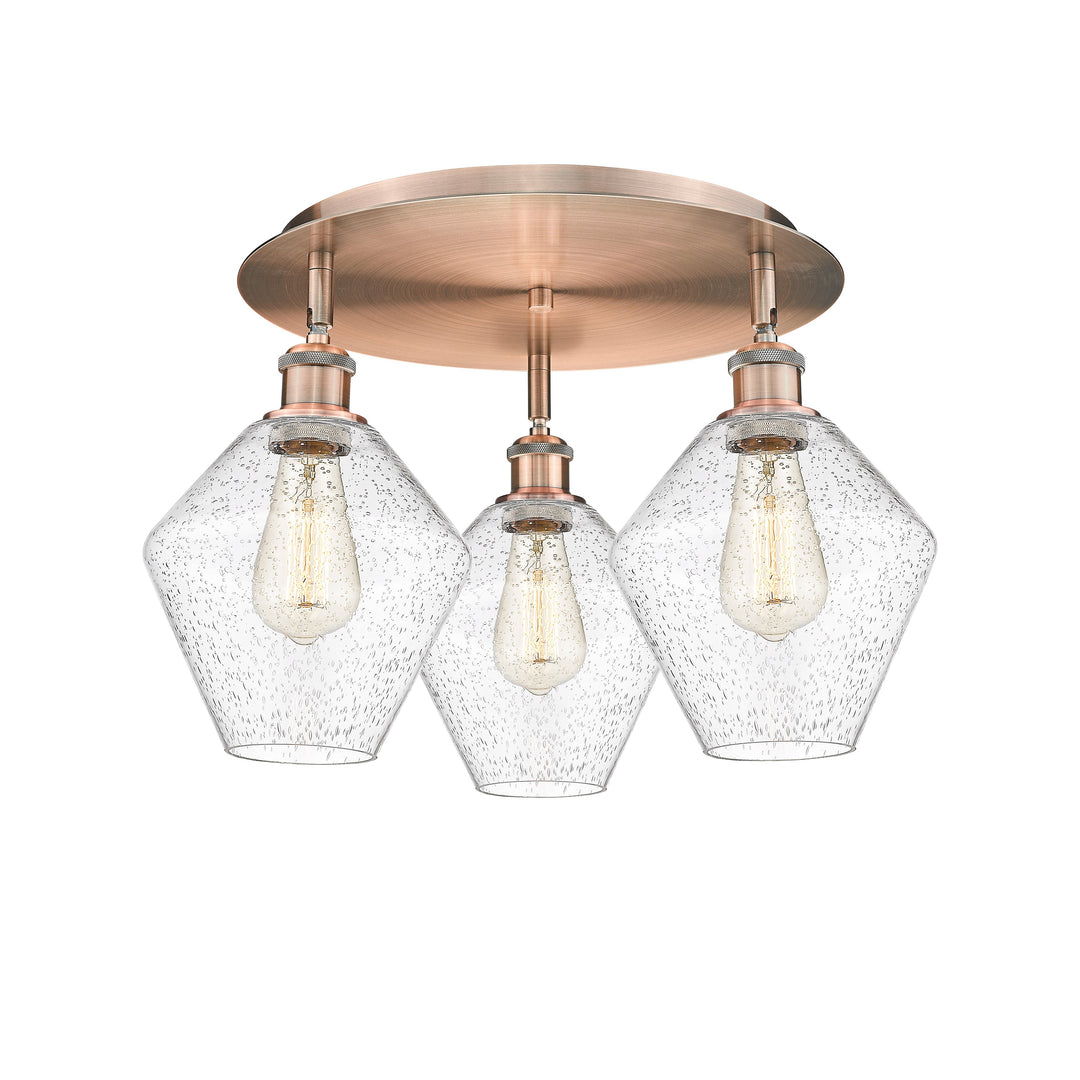 Innovations Downtown Urban 516-3C-AC-G654-8 Ceiling Light - Antique Copper