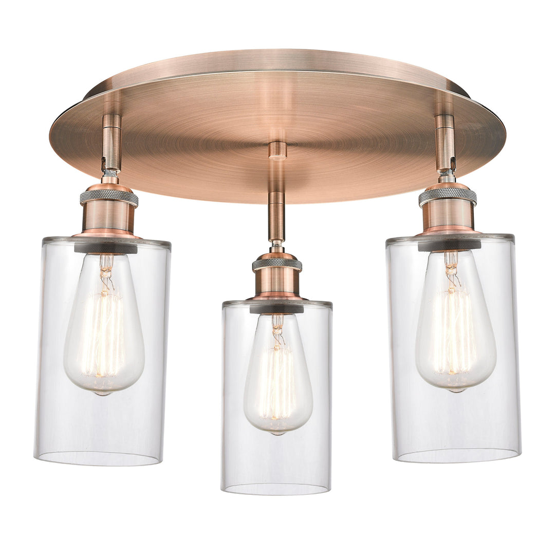 Innovations Downtown Urban 516-3C-AC-G802 Ceiling Light - Antique Copper