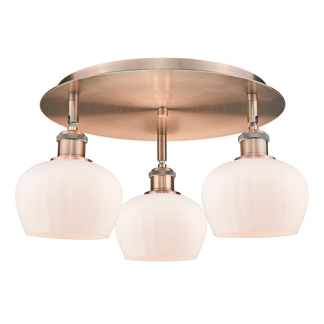 Innovations Downtown Urban 516-3C-AC-G91 Ceiling Light - Antique Copper