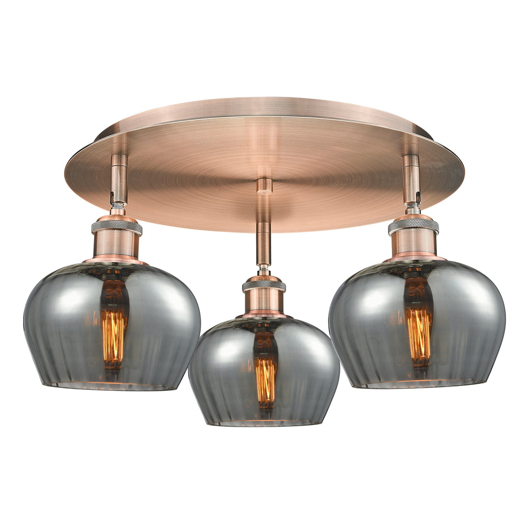 Innovations Downtown Urban 516-3C-AC-G93 Ceiling Light - Antique Copper