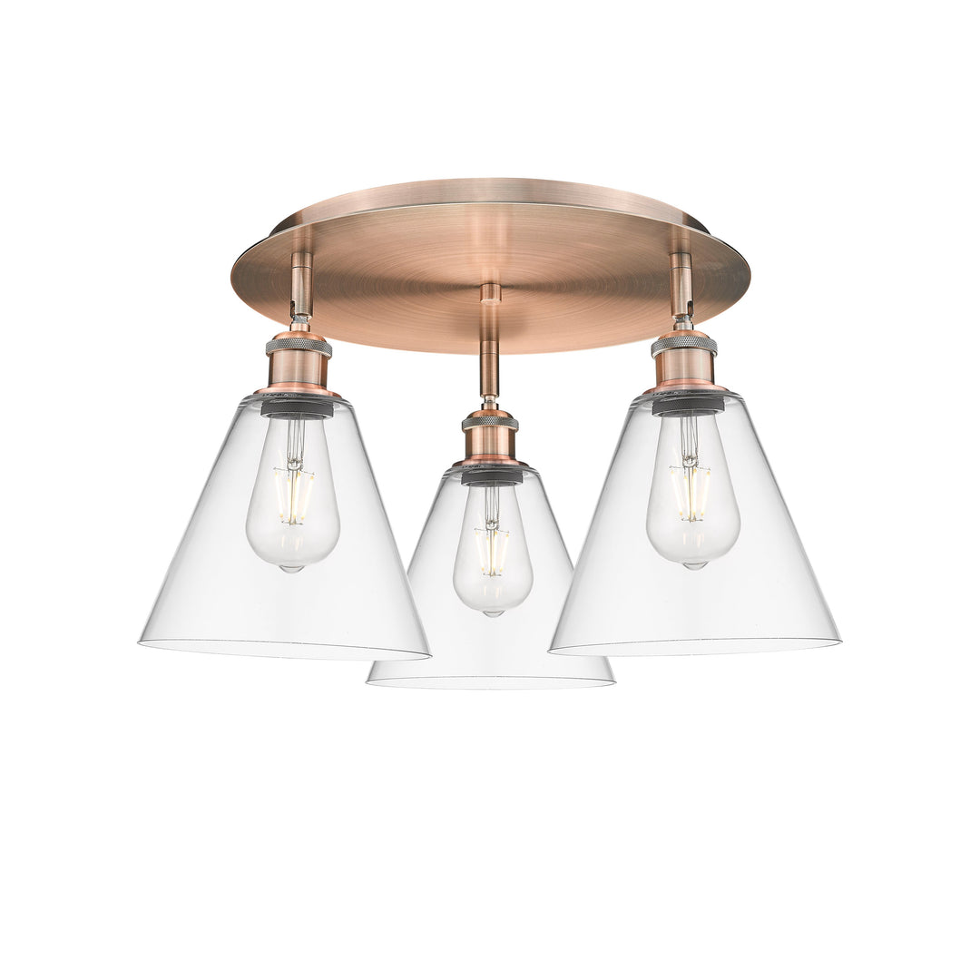 Innovations Downtown Urban 516-3C-AC-GBC-82 Ceiling Light - Antique Copper