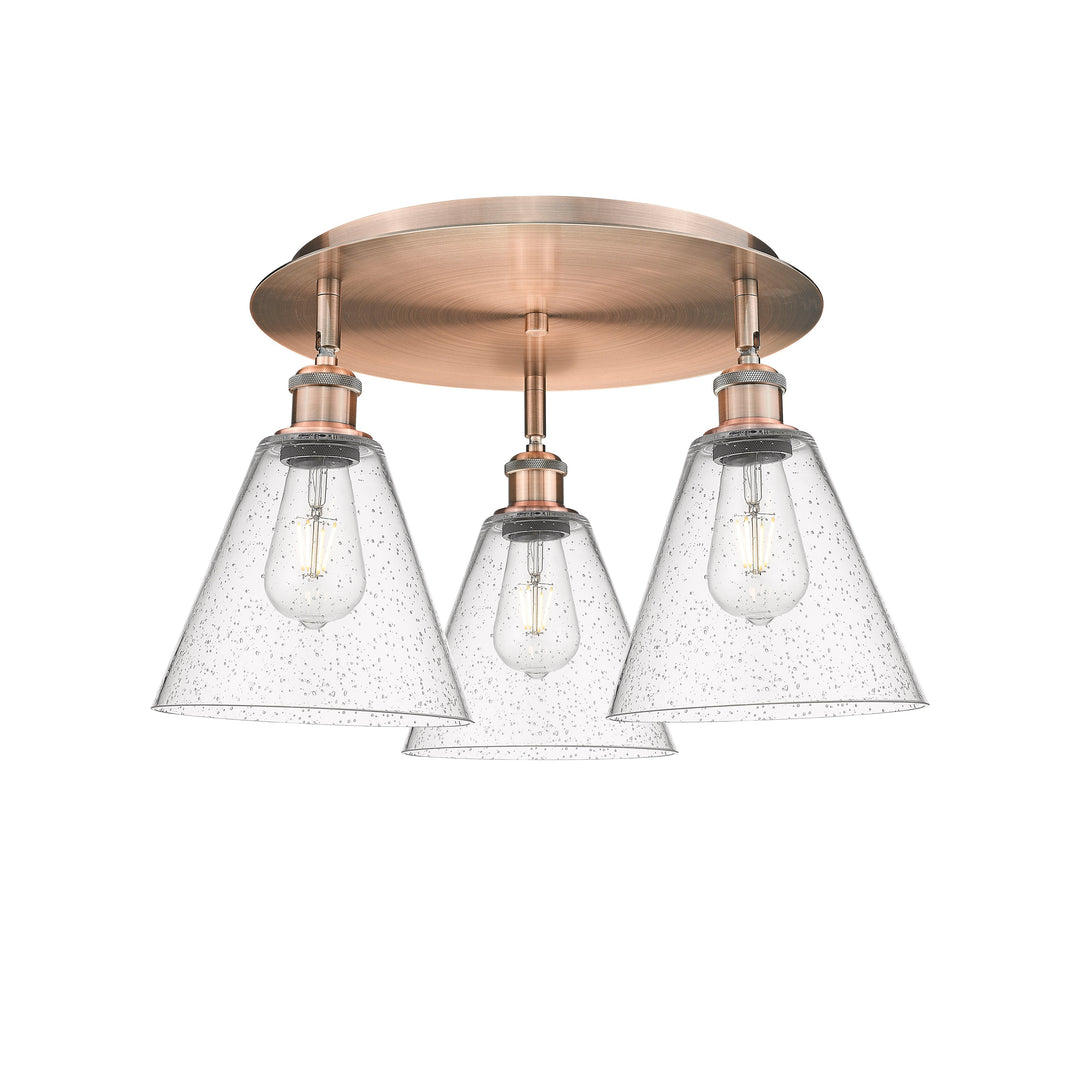 Innovations Downtown Urban 516-3C-AC-GBC-84 Ceiling Light - Antique Copper