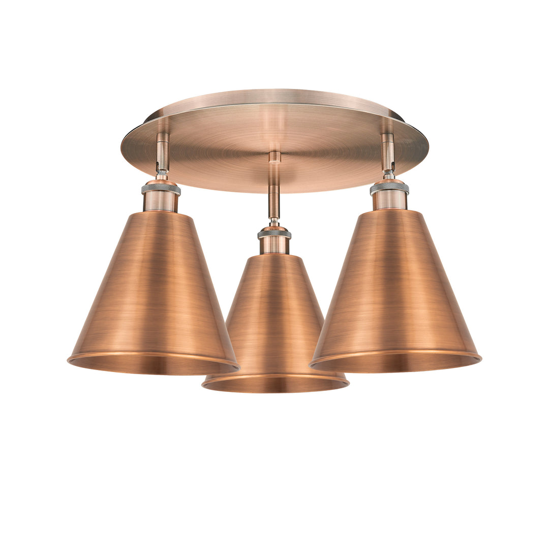 Innovations Downtown Urban 516-3C-AC-MBC-8-AC Ceiling Light - Antique Copper