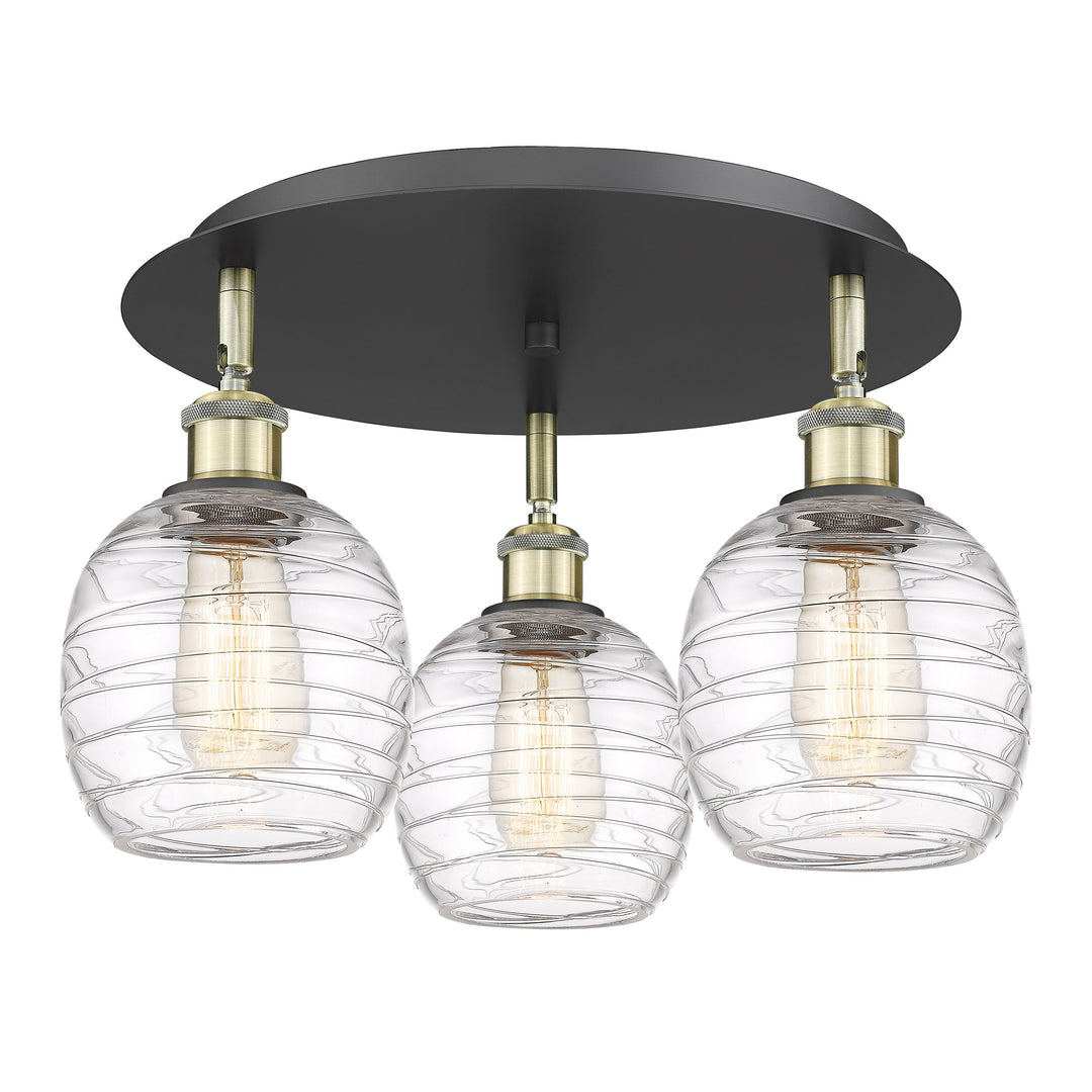 Innovations Downtown Urban 516-3C-BAB-G1013 Ceiling Light - Black Antique Brass