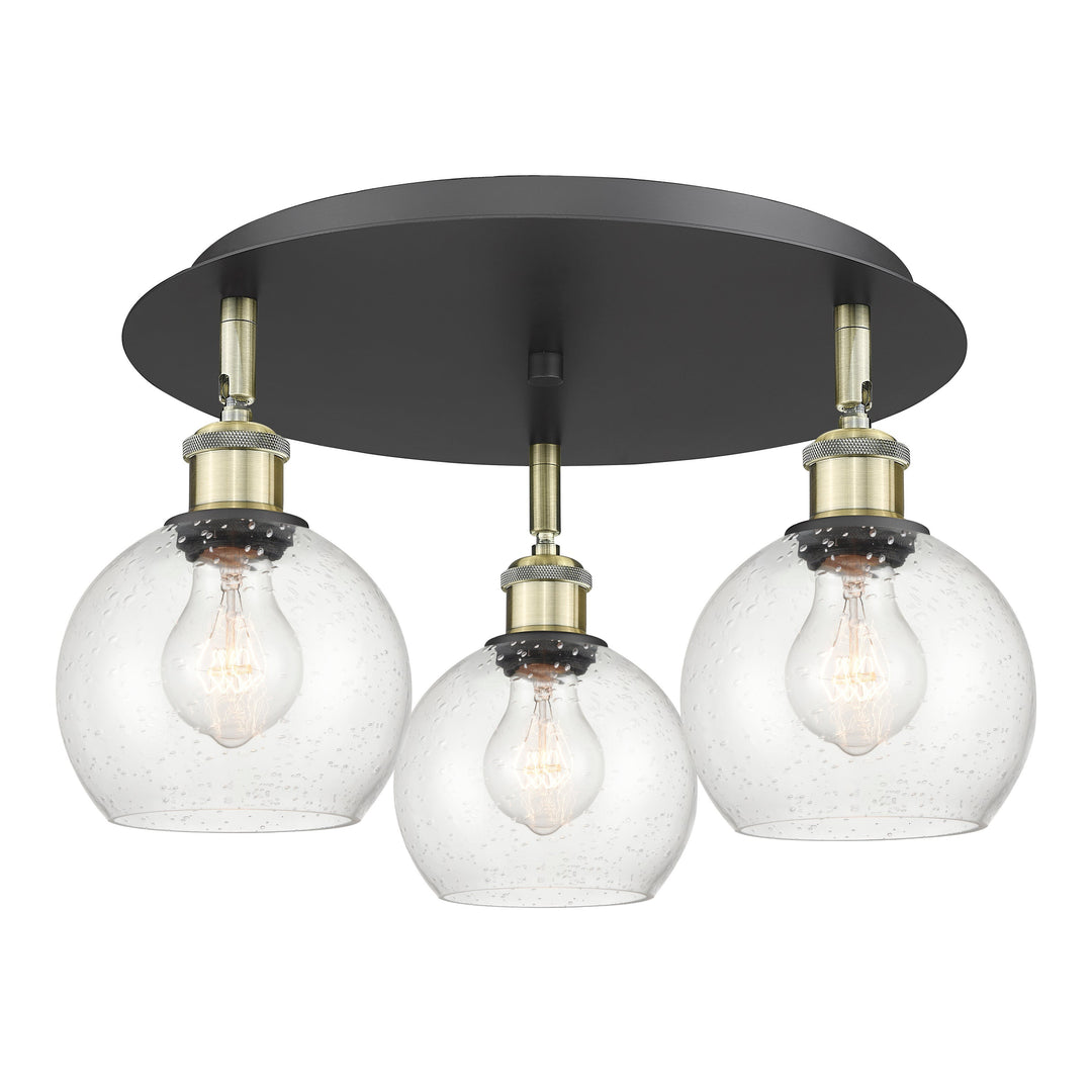 Innovations Downtown Urban 516-3C-BAB-G124-6 Ceiling Light - Black Antique Brass