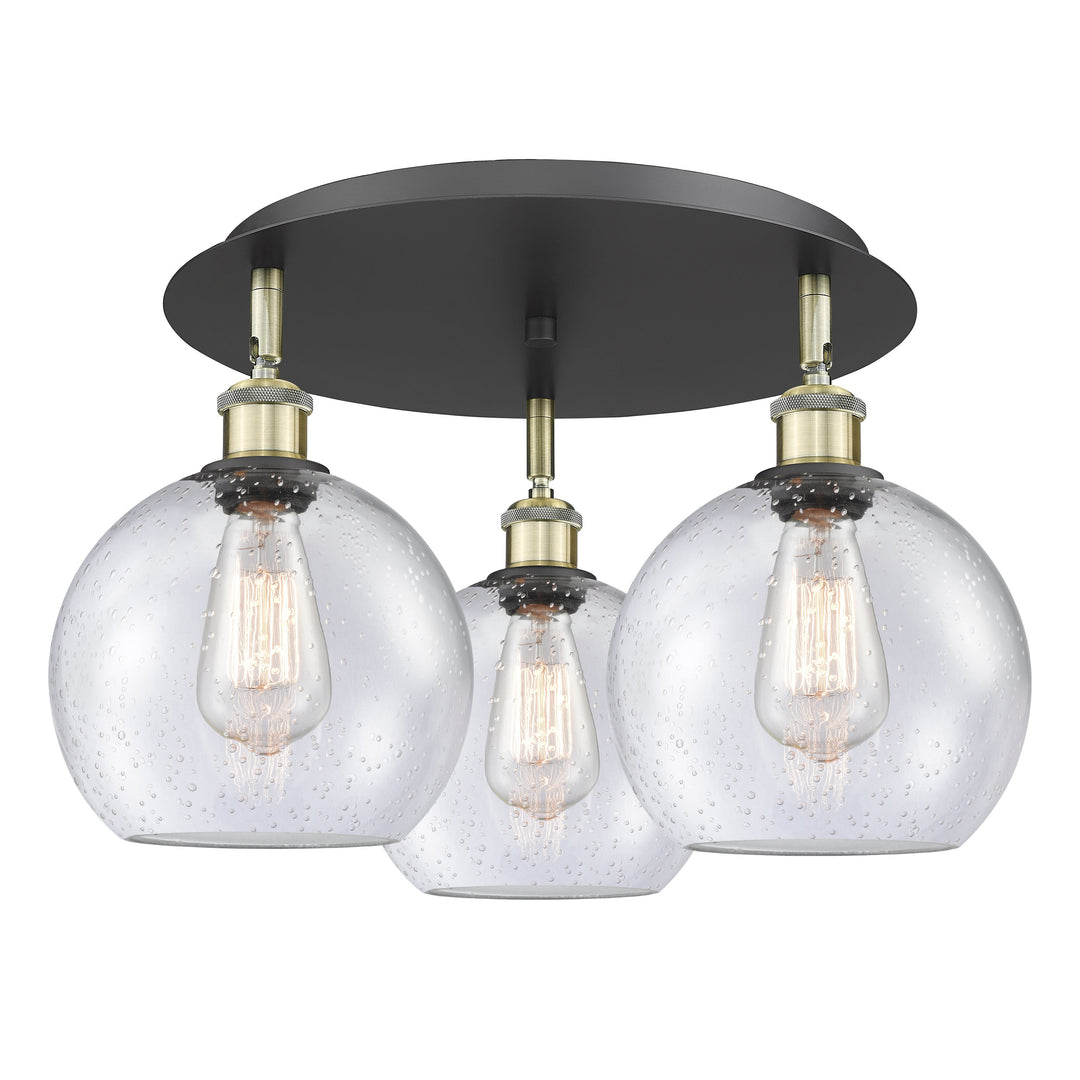 Innovations Downtown Urban 516-3C-BAB-G124-8 Ceiling Light - Black Antique Brass