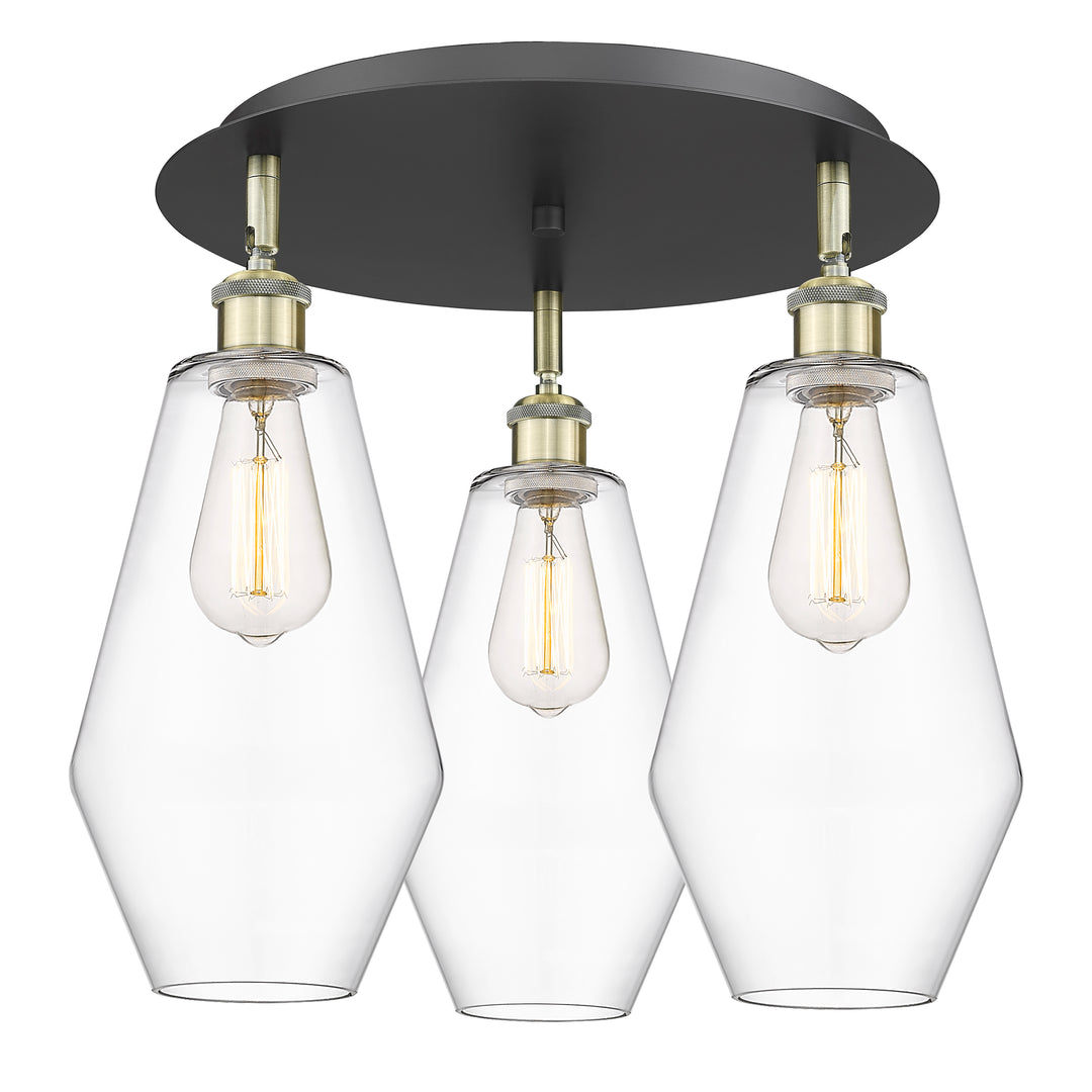 Innovations Downtown Urban 516-3C-BAB-G652-7 Ceiling Light - Black Antique Brass