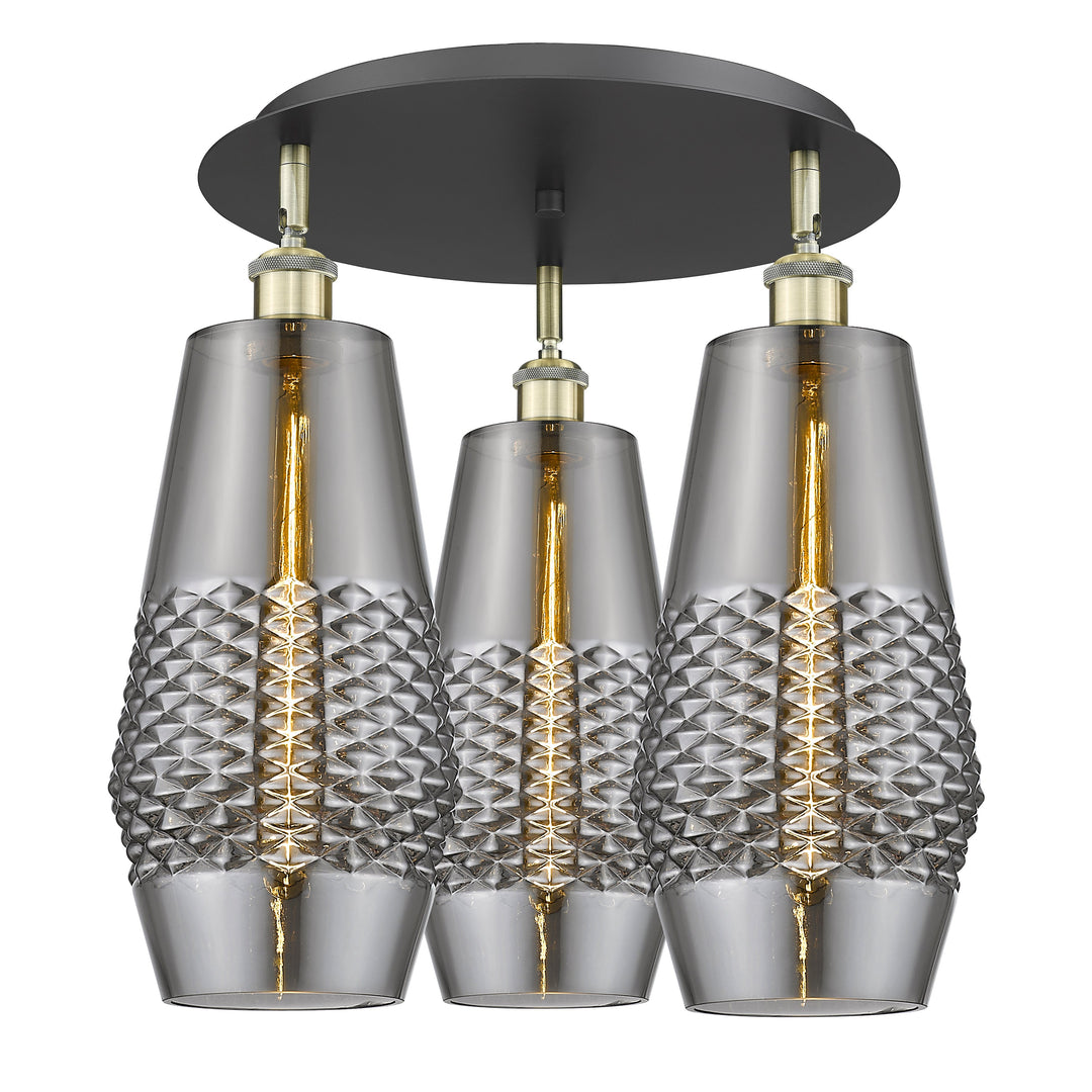 Innovations Downtown Urban 516-3C-BAB-G683-7 Ceiling Light - Black Antique Brass