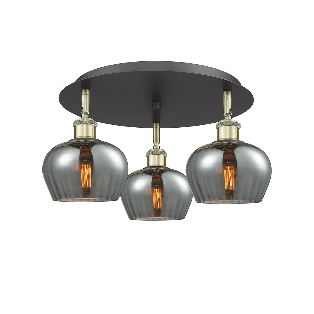 Innovations Downtown Urban 516-3C-BAB-G93 Ceiling Light - Black Antique Brass