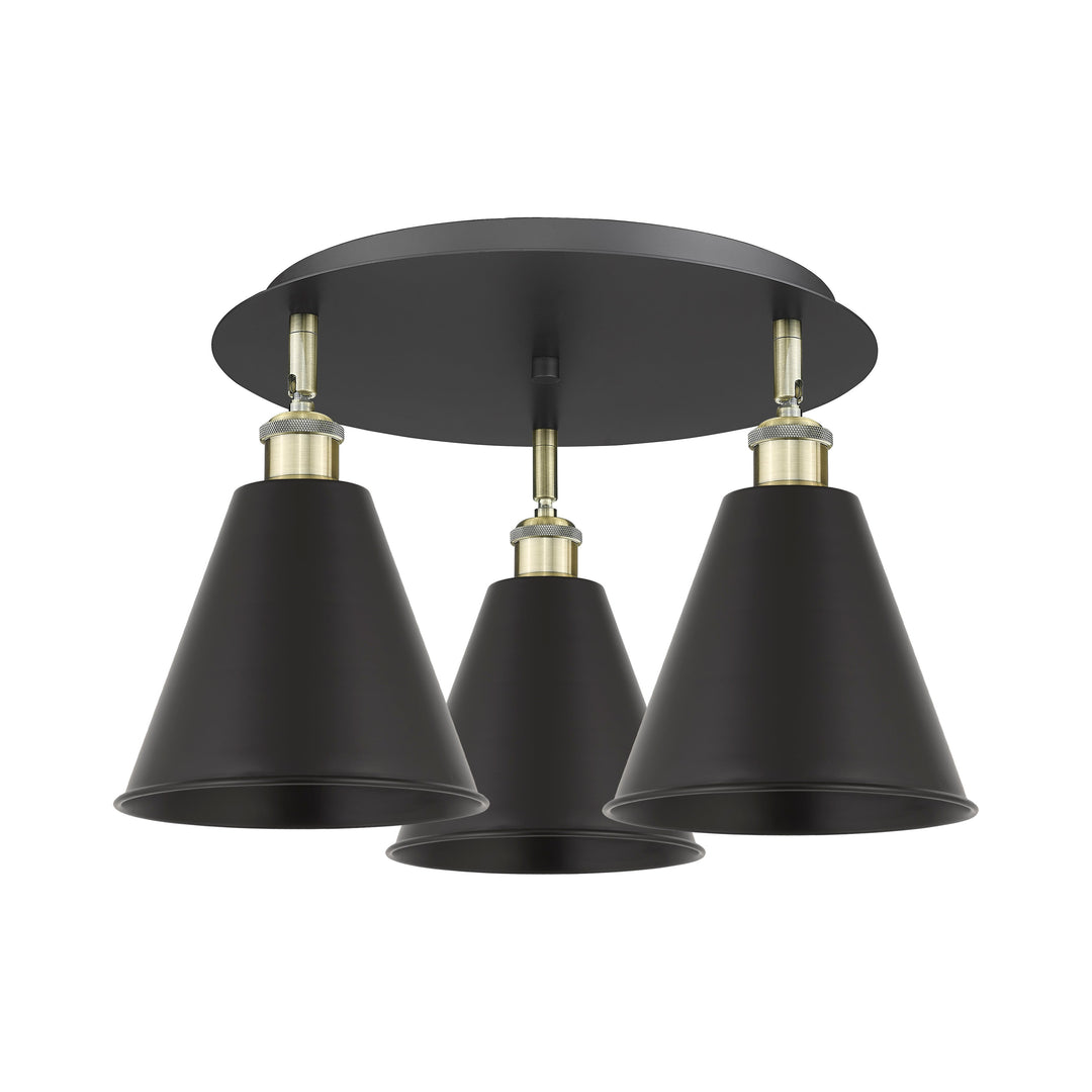 Innovations Downtown Urban 516-3C-BAB-MBC-8-BK Ceiling Light - Black Antique Brass