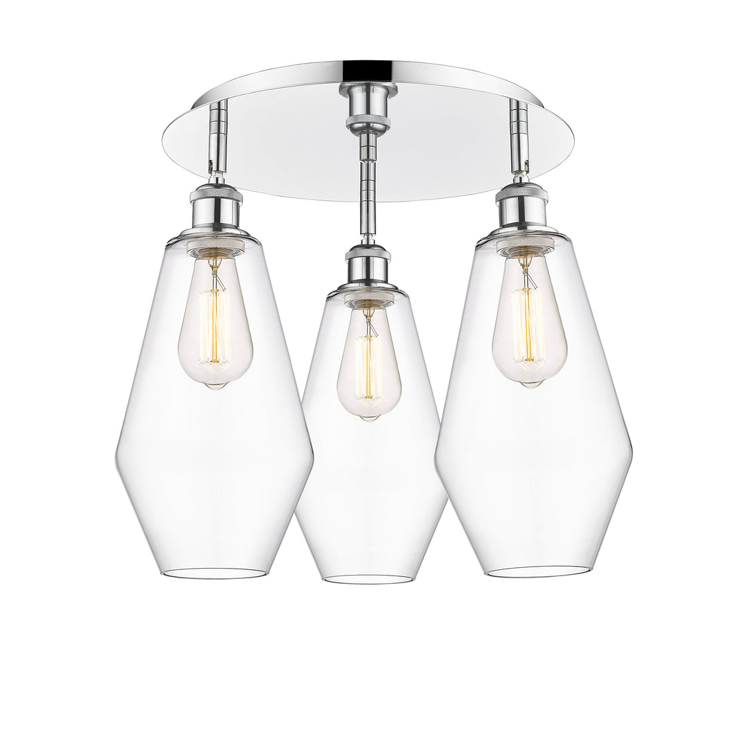 Innovations Downtown Urban 516-3C-PC-G652-7 Ceiling Light - Polished Chrome