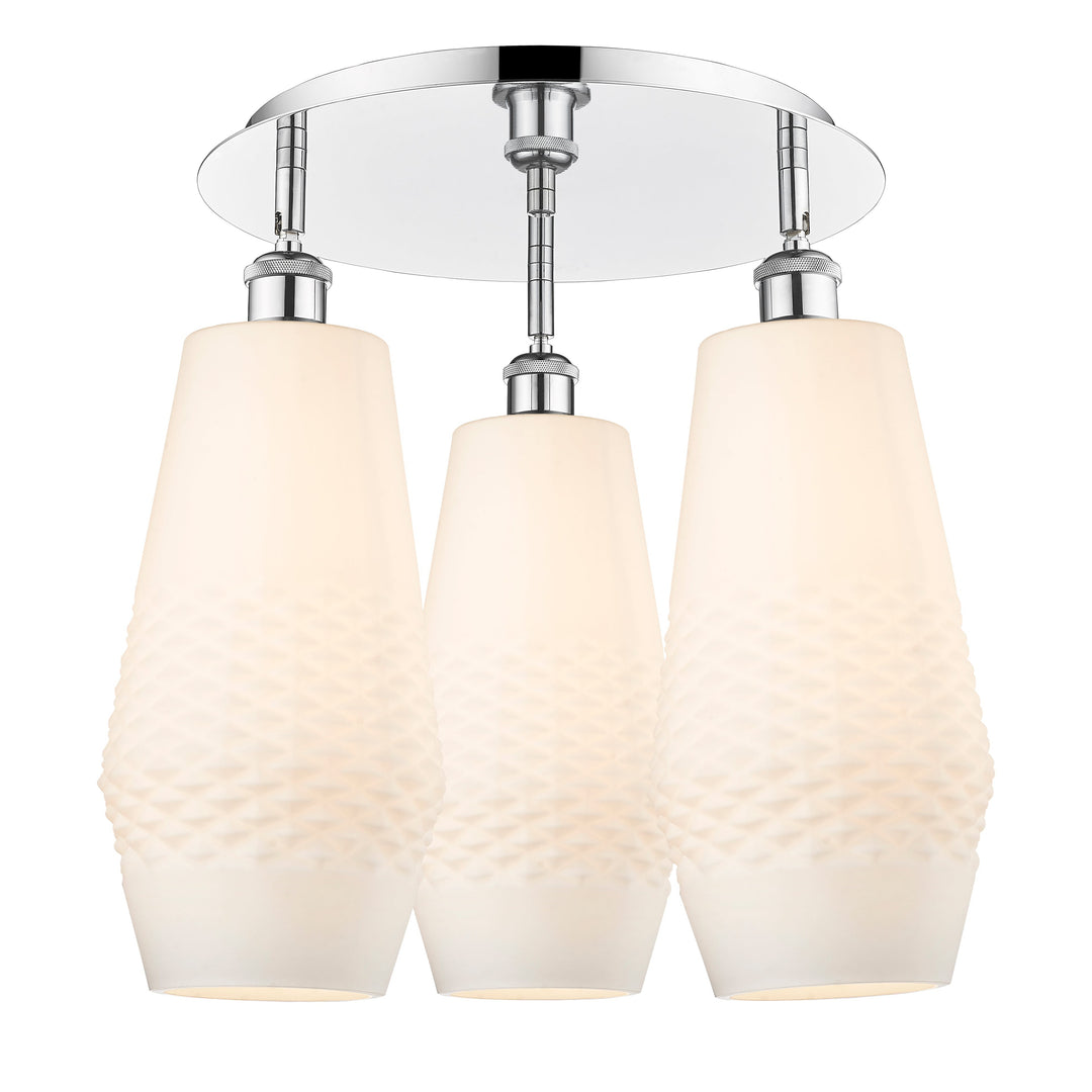 Innovations Downtown Urban 516-3C-PC-G681-7 Ceiling Light - Polished Chrome