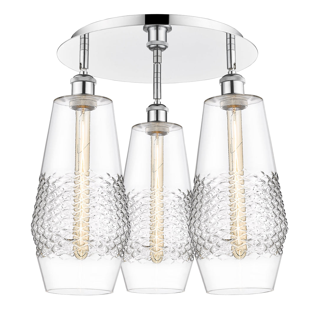 Innovations Downtown Urban 516-3C-PC-G682-7 Ceiling Light - Polished Chrome