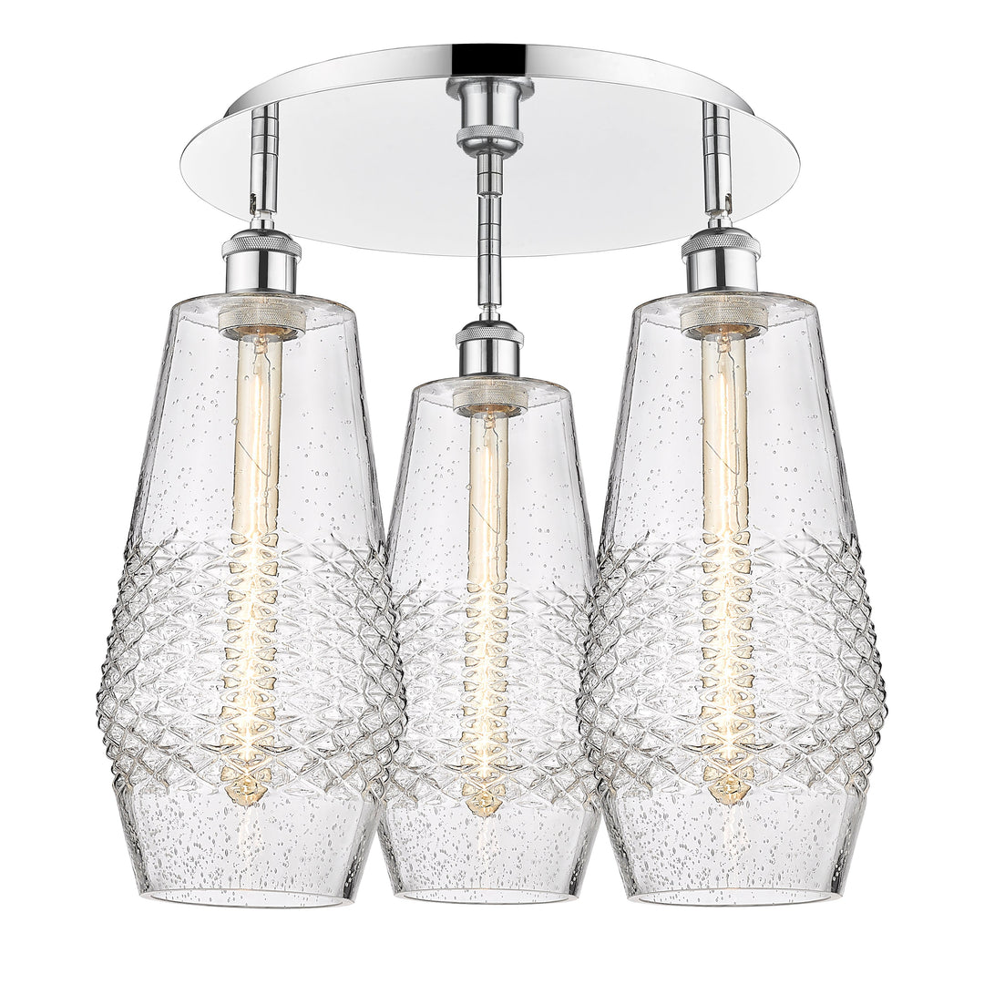 Innovations Downtown Urban 516-3C-PC-G684-7 Ceiling Light - Polished Chrome