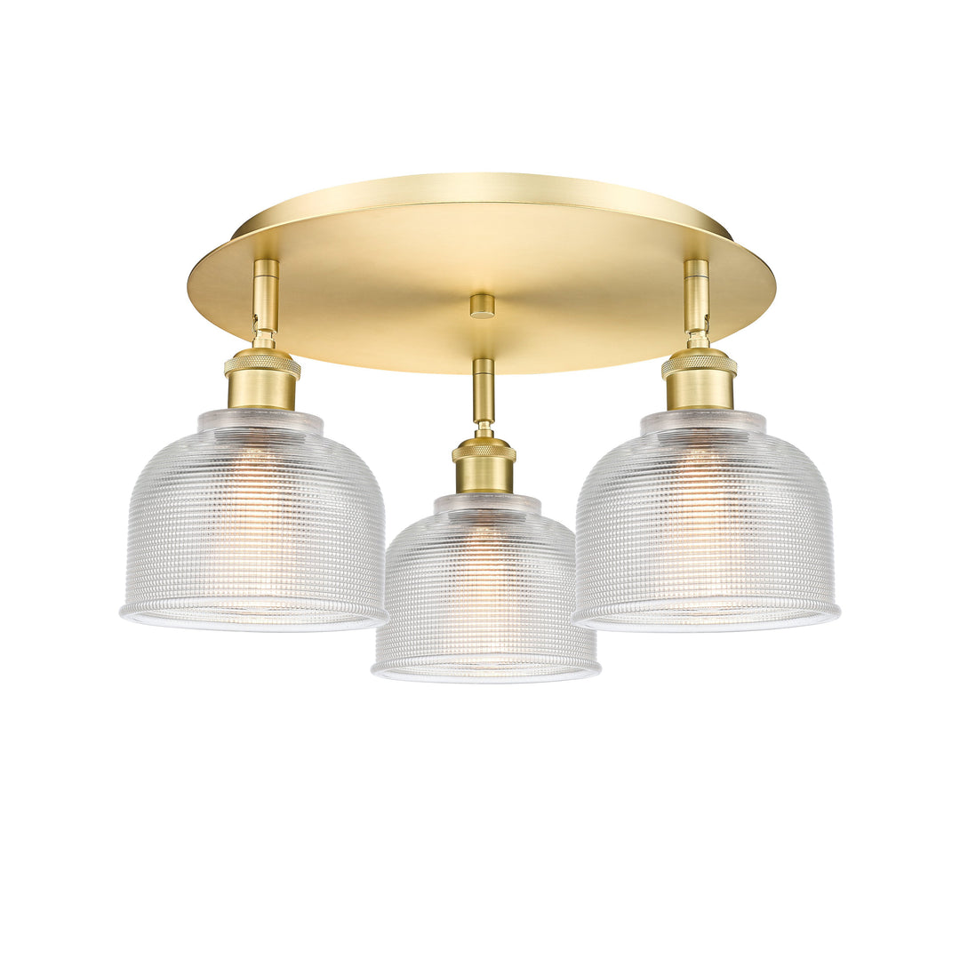 Innovations Downtown Urban 516-3C-SG-G412 Ceiling Light - Satin Gold