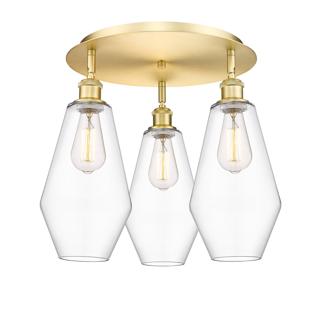 Innovations Downtown Urban 516-3C-SG-G652-7 Ceiling Light - Satin Gold