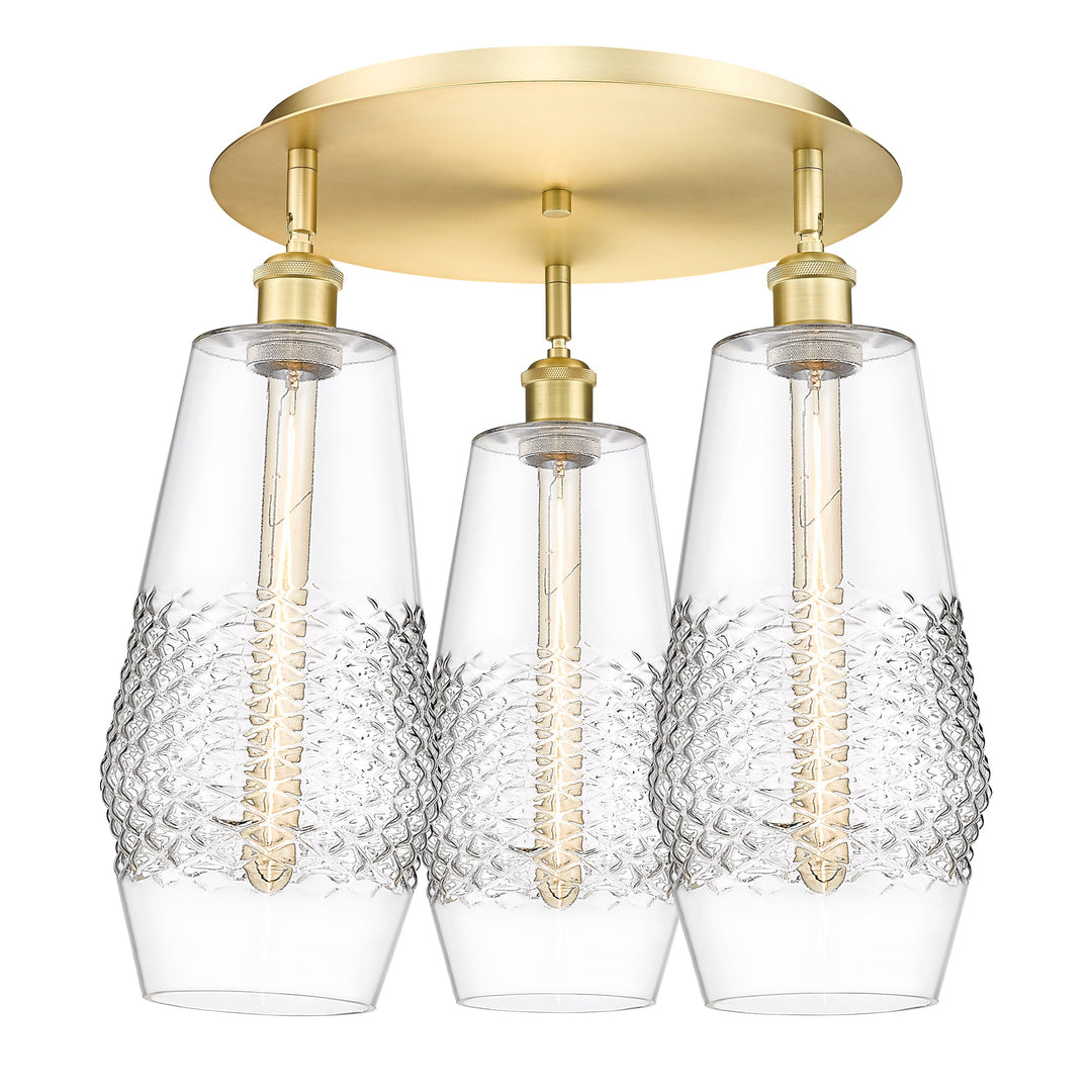 Innovations Downtown Urban 516-3C-SG-G682-7 Ceiling Light - Satin Gold