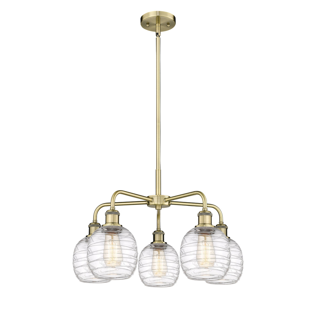 Innovations Downtown Urban 516-5CR-AB-G1013 Chandelier Light - Antique Brass