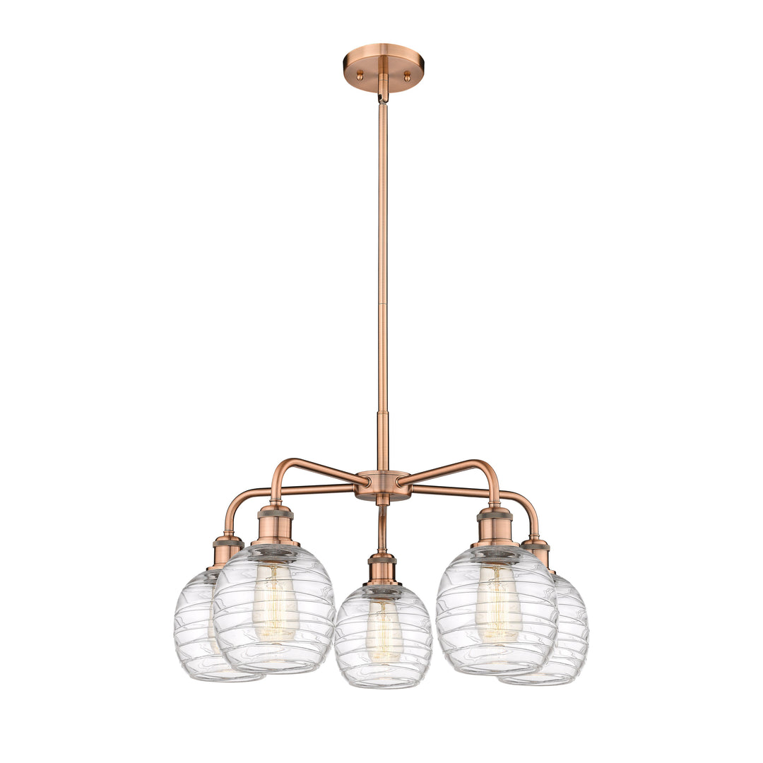 Innovations Downtown Urban 516-5CR-AC-G1013 Chandelier Light - Antique Copper
