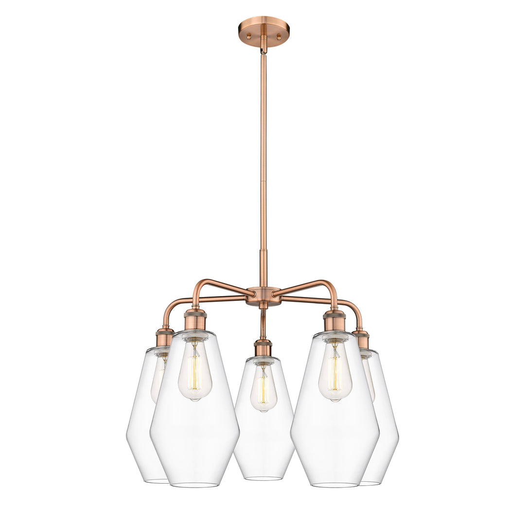 Innovations Downtown Urban 516-5CR-AC-G652-7 Chandelier Light - Antique Copper