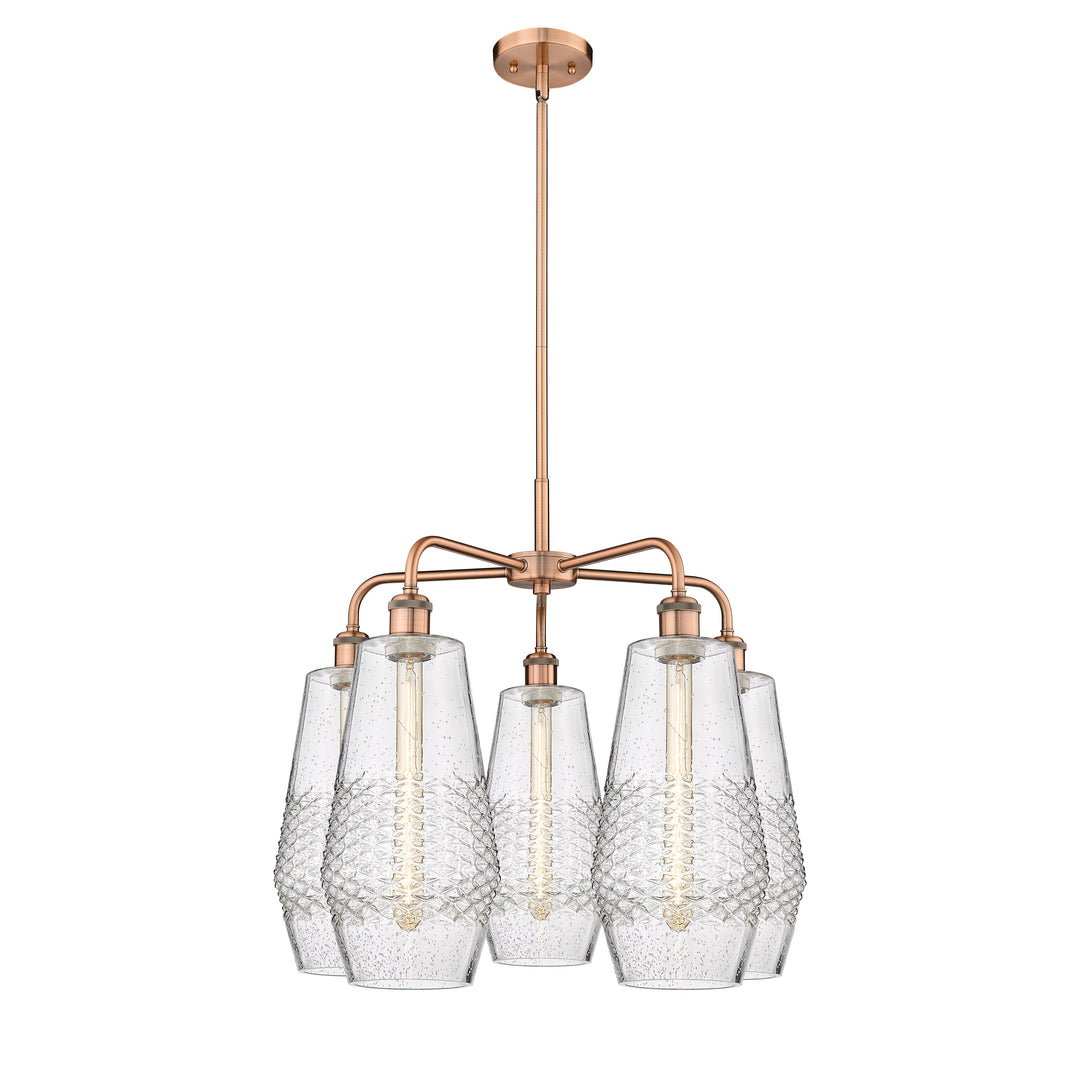 Innovations Downtown Urban 516-5CR-AC-G684-7 Chandelier Light - Antique Copper