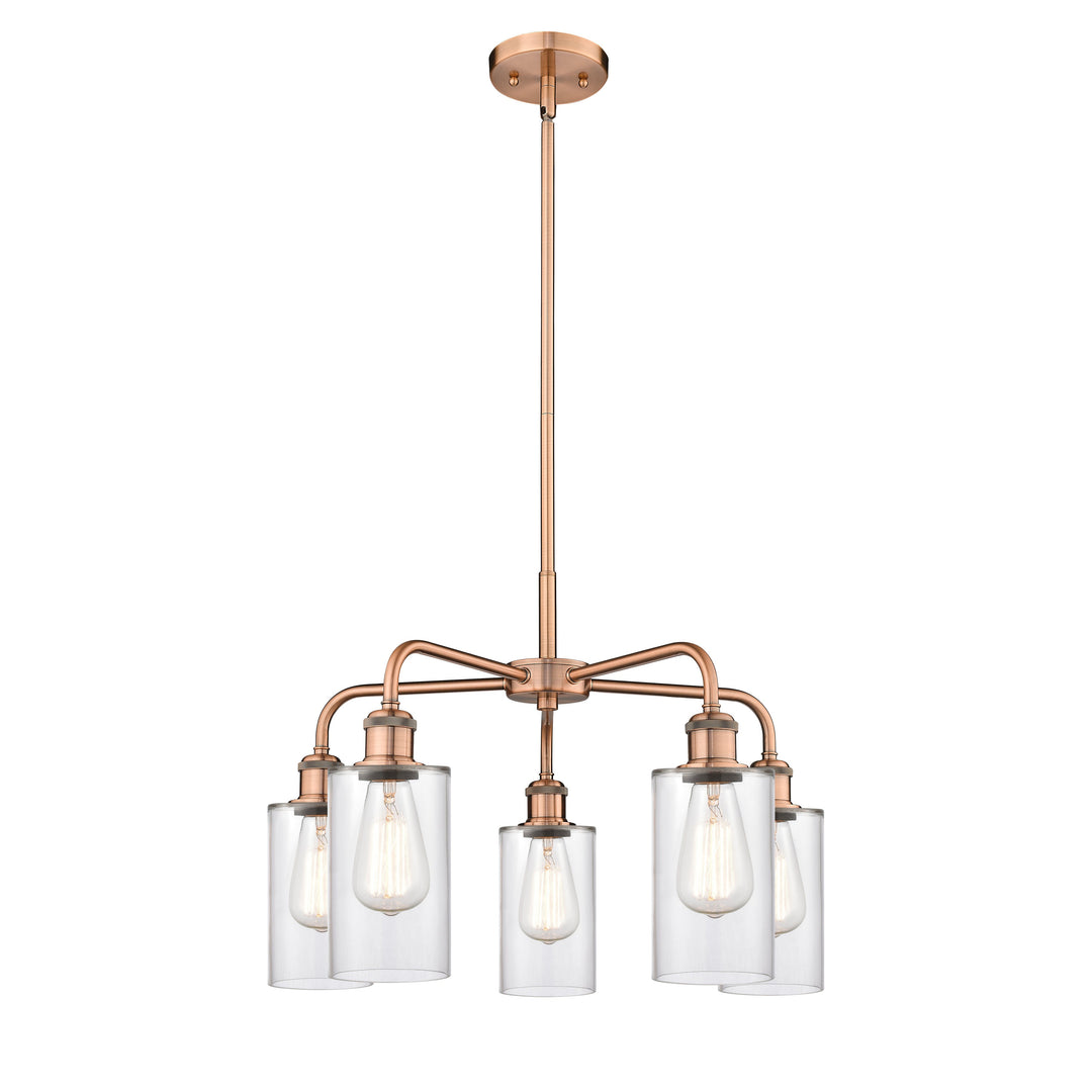 Innovations Downtown Urban 516-5CR-AC-G802 Chandelier Light - Antique Copper