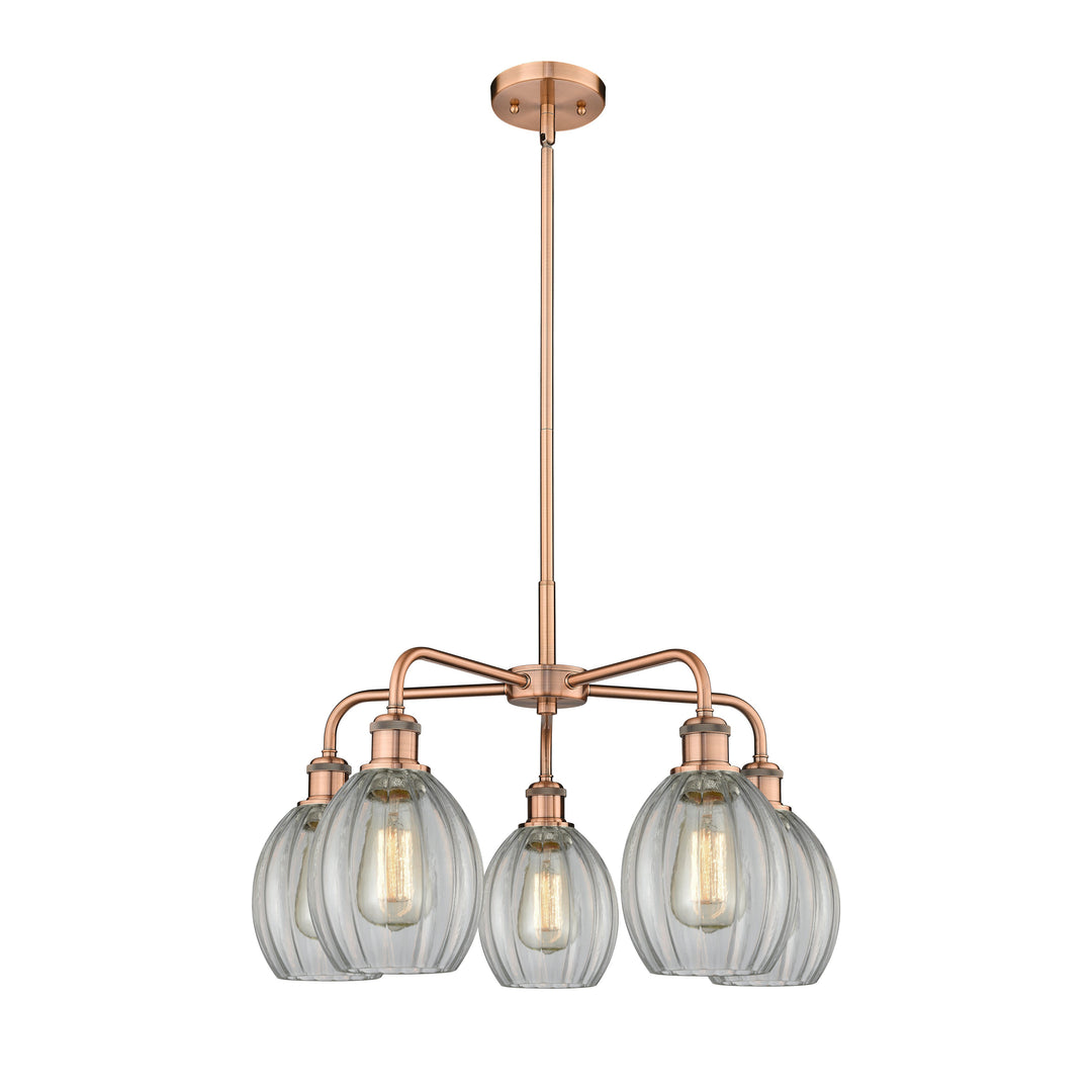 Innovations Downtown Urban 516-5CR-AC-G82 Chandelier Light - Antique Copper
