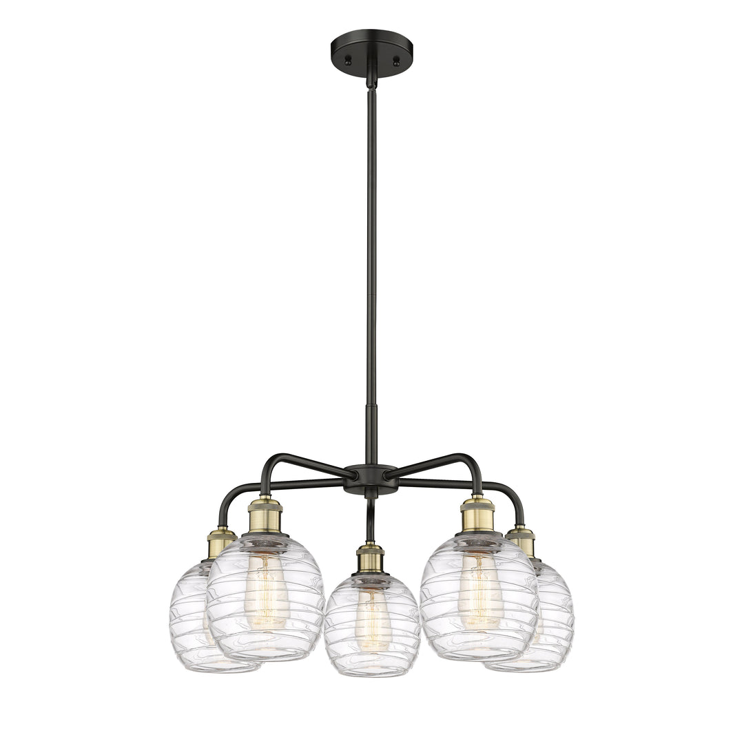 Innovations Downtown Urban 516-5CR-BAB-G1013 Chandelier Light - Black Antique Brass